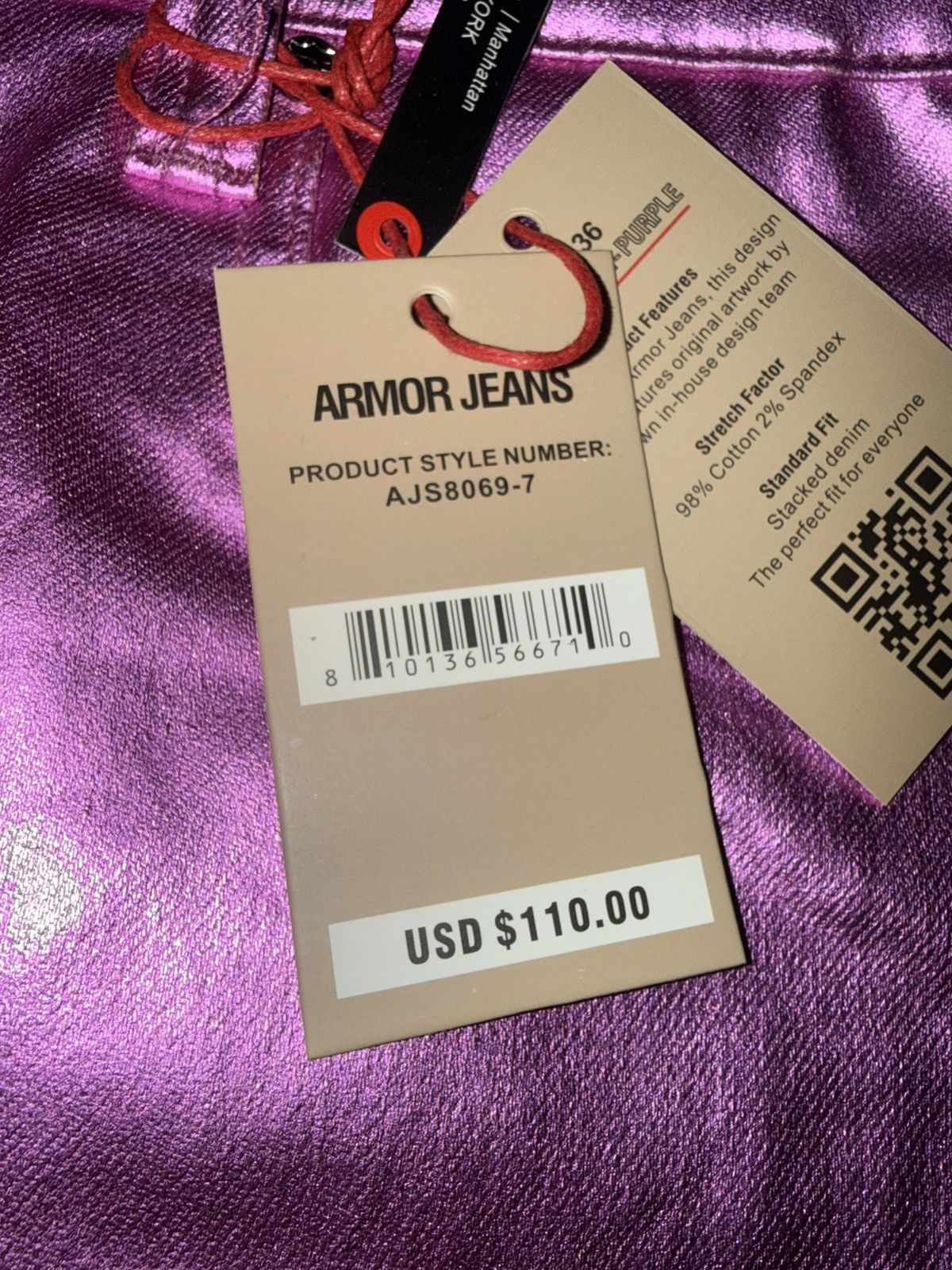 Other ARMOR Jeans Stacked Denim (Purple) Size US 36 / EU 52 - 4 Thumbnail