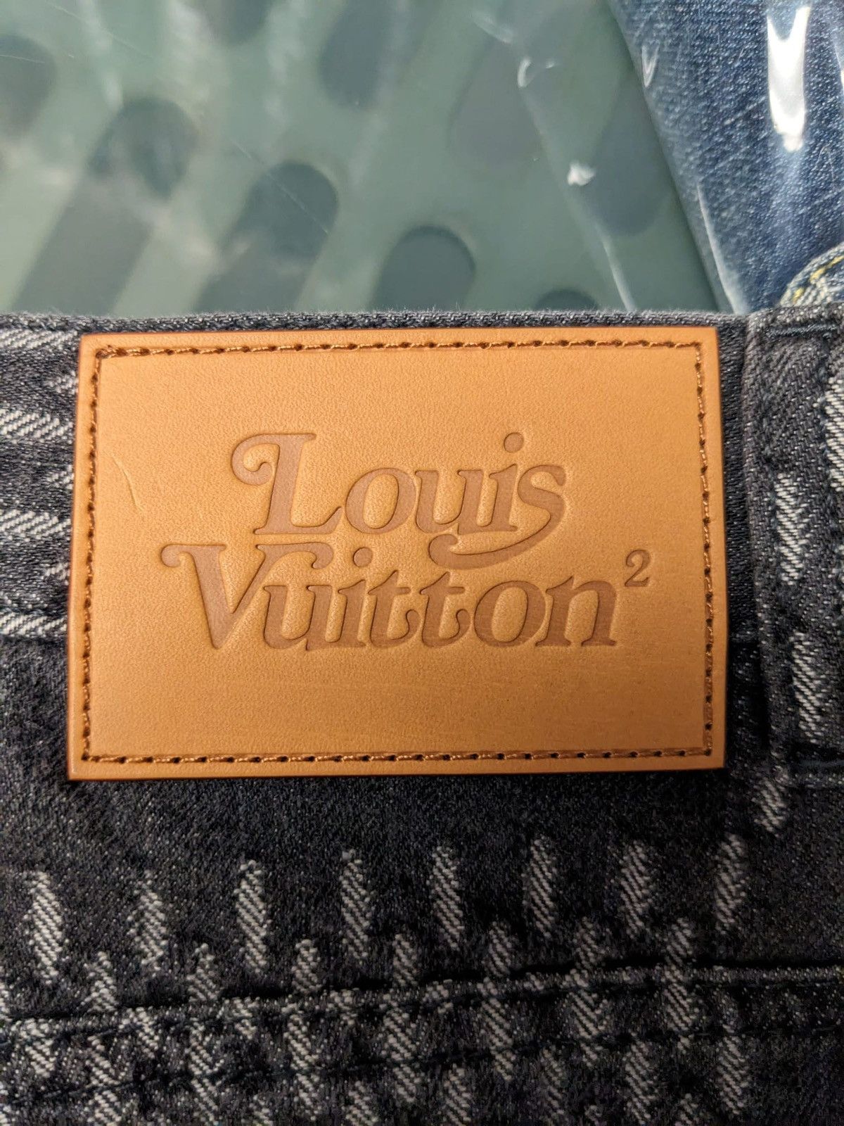 Louis Vuitton LOUIS VUITTON NIGO GIANT DAMIER WAVES MONOGRAM DENIM PANTS Size US 34 / EU 50 - 7 Thumbnail