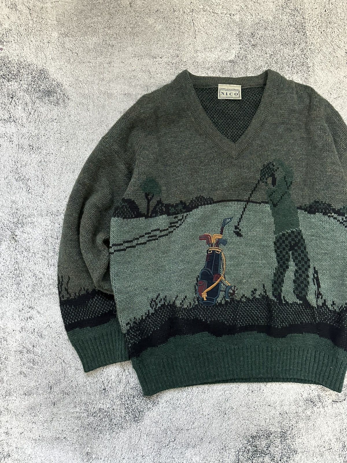 Vintage Polo Ralph Style Sweater Golf Play Made In UK Size US M / EU 48-50 / 2 - 2 Thumbnail
