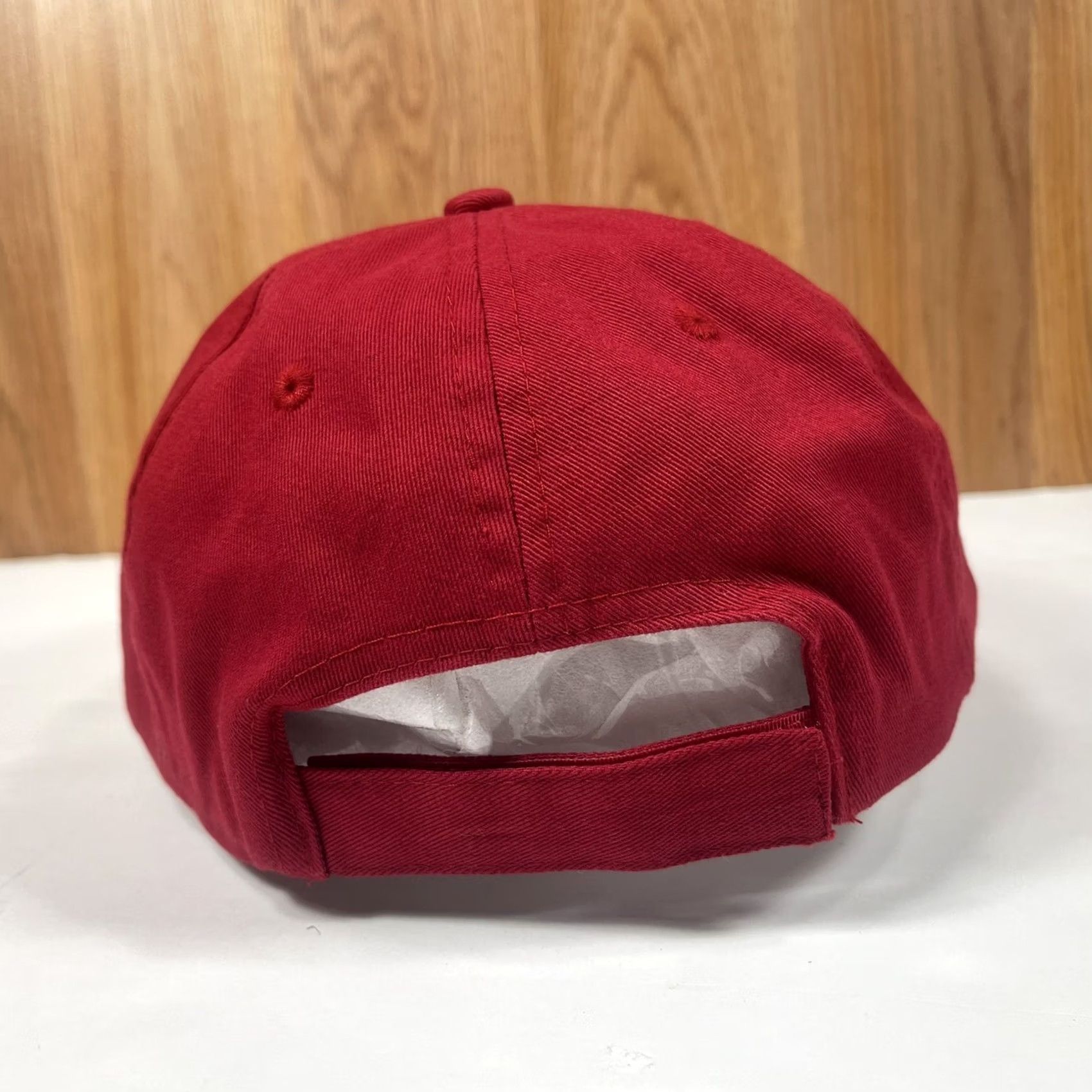Vintage Toppers StrapBack Red Cotton Adult Adjustable Baseball Hat Cap Unisex Accessories Size ONE SIZE - 4 Thumbnail