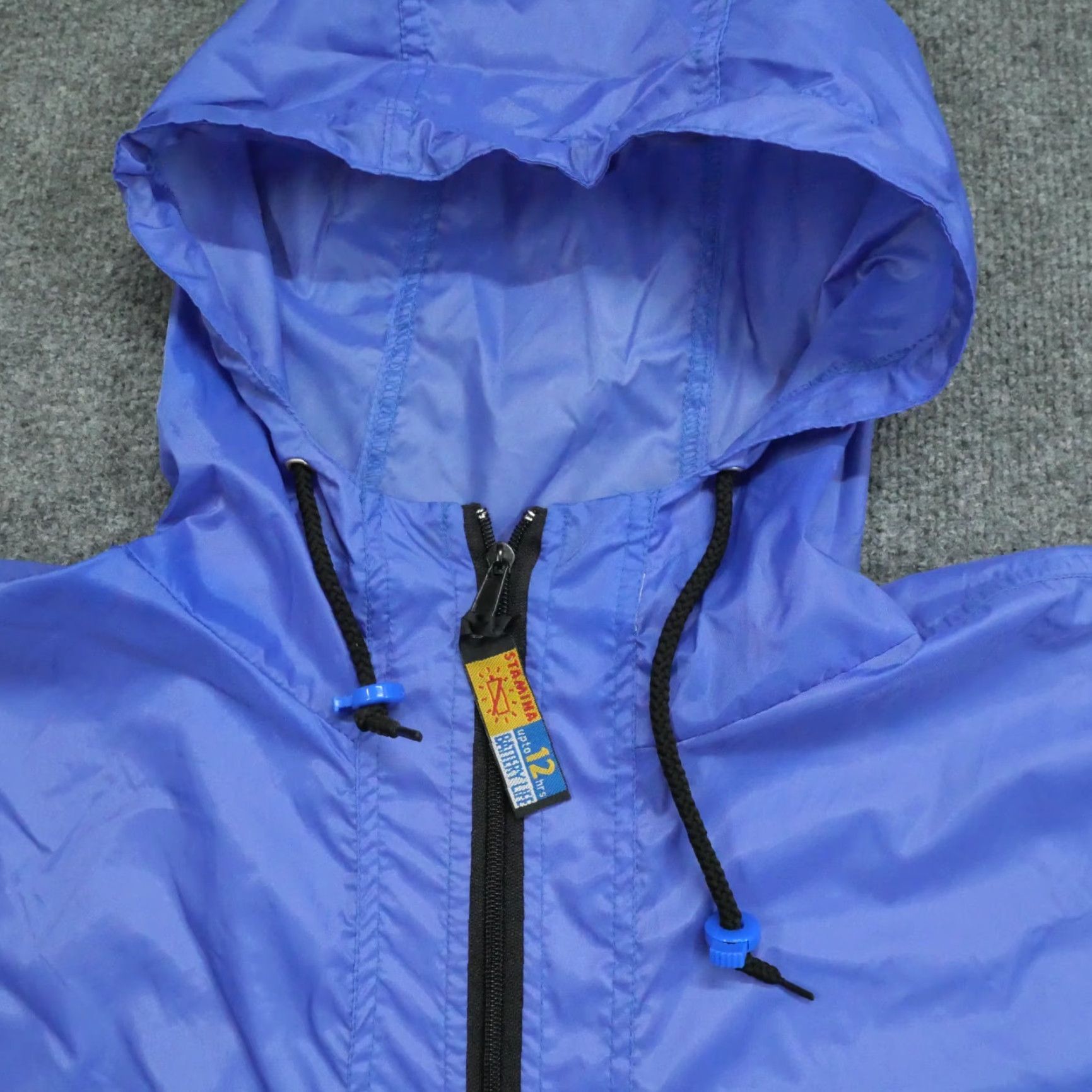 Sony VINTAGE Sony Handycam Jacket Windbreaker 90s Blue Purple Hooded Adult L Mens Jacket Size US L / EU 52-54 / 3 - 4 Thumbnail