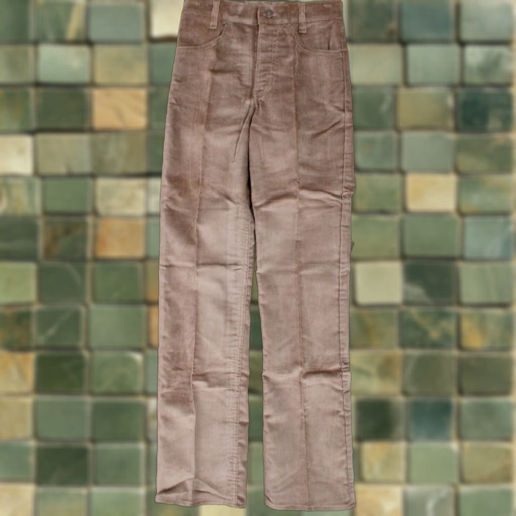 Levi's Levi's 1970s Pants Velvet Brown 27x31.5 Vintage Original 70s Mens Levi's Pants Size US 27 - 1 Thumbnail