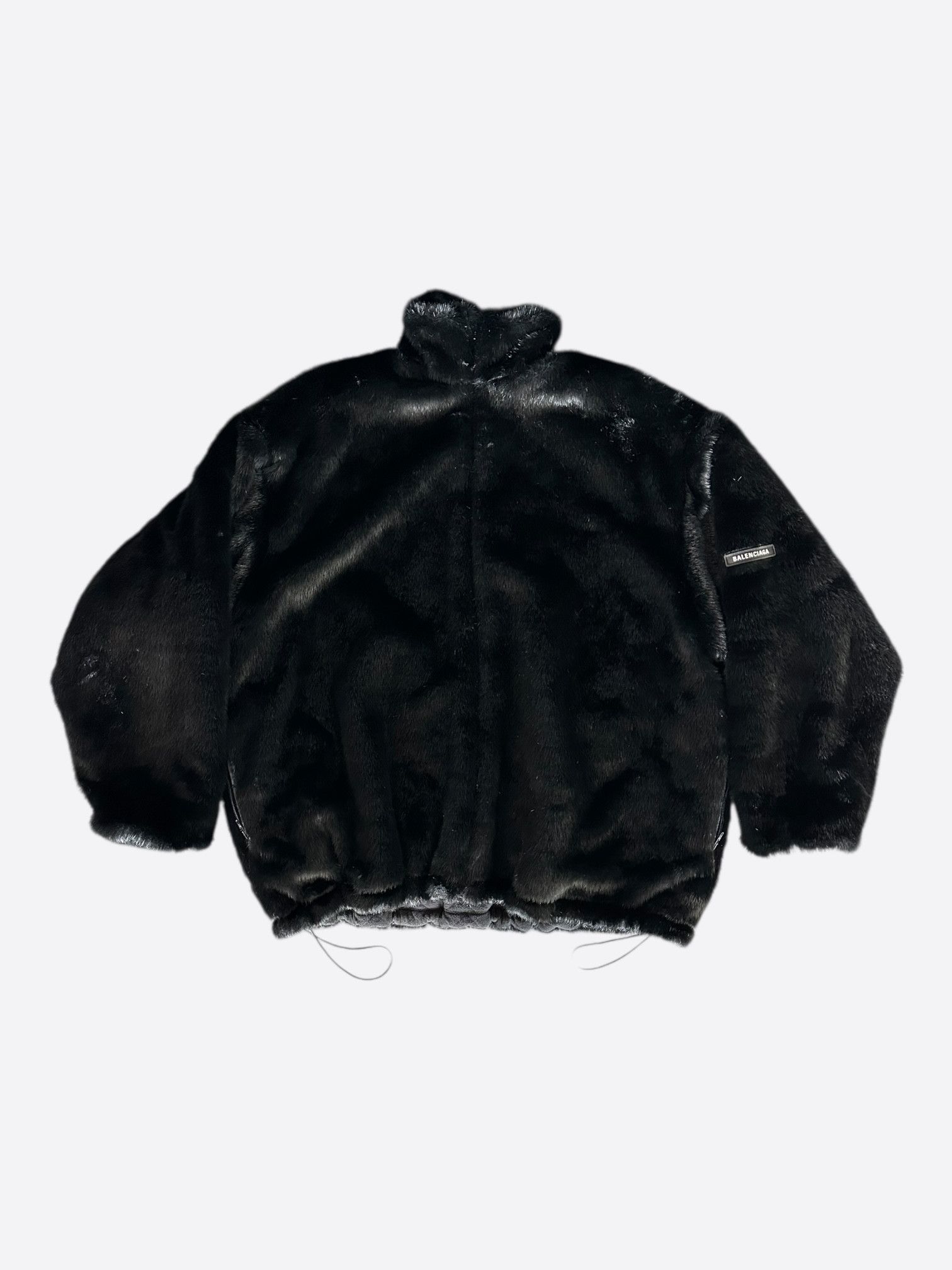 Balenciaga Balenciaga Black Faux Fur Quilted Jacket Size US XXL / EU 58 / 5 - 1 Thumbnail