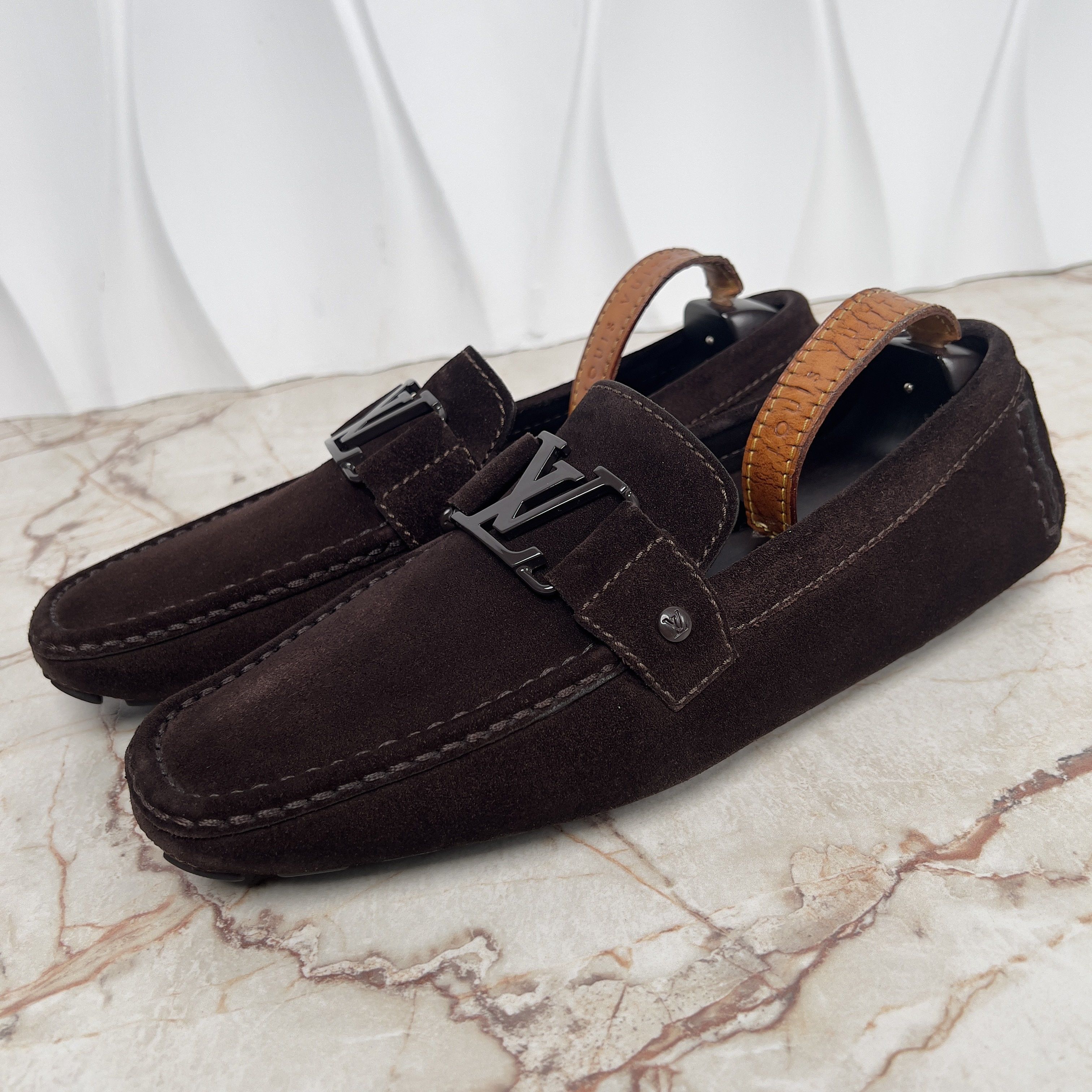 Monte Carlo Driving Moccasins Brown Suede