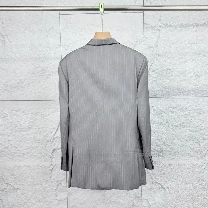 Thom Browne Thom Browne Gray Cotton Men's Blazer . Size US M / EU 48-50 / 2 - 2 Thumbnail
