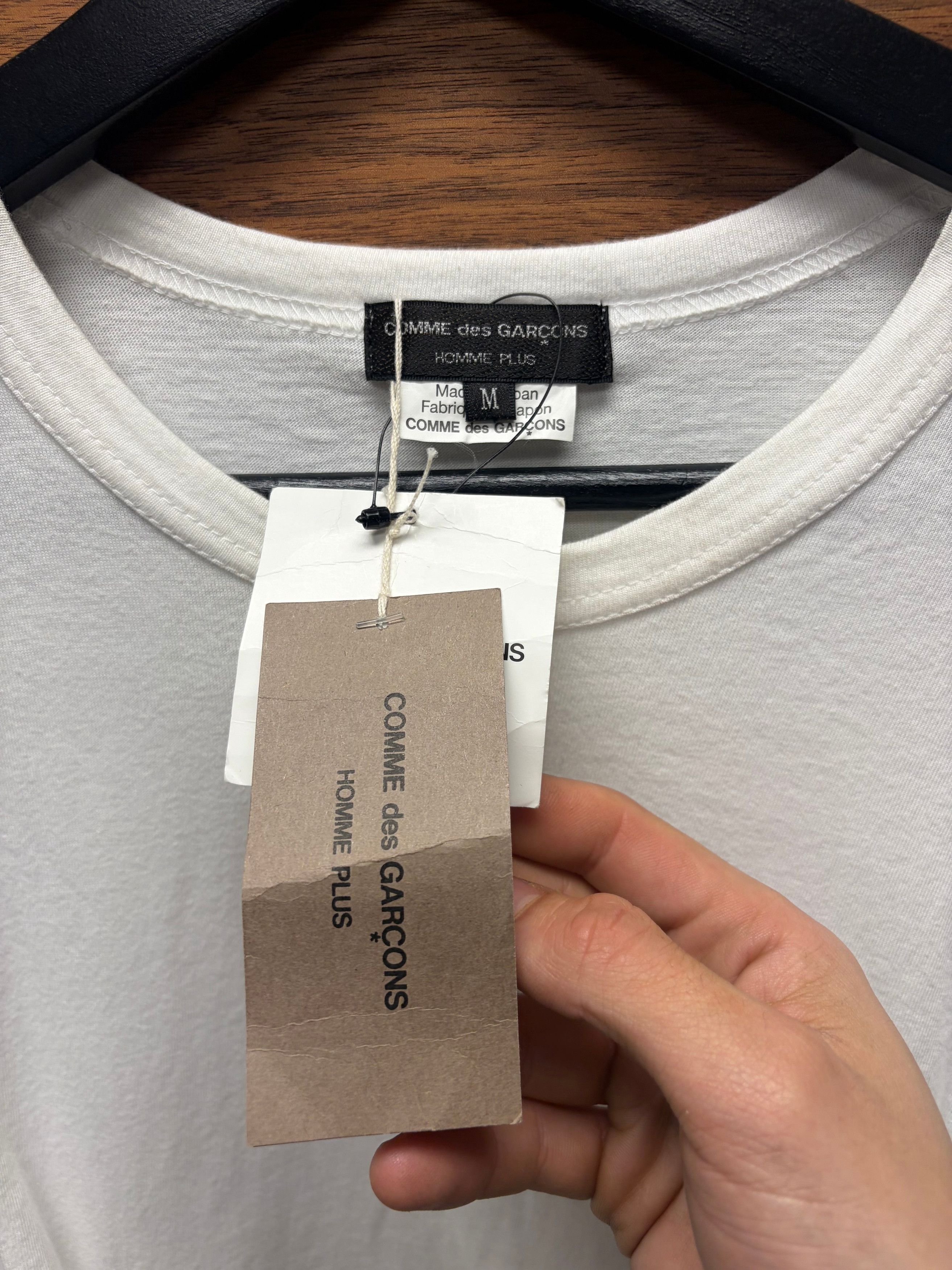 Comme des Garcons 2014 Comme Des Garçons Homme Plus ‘Double Zip’ White Cotton T-Shirt Size US M / EU 48-50 / 2 - 3 Thumbnail