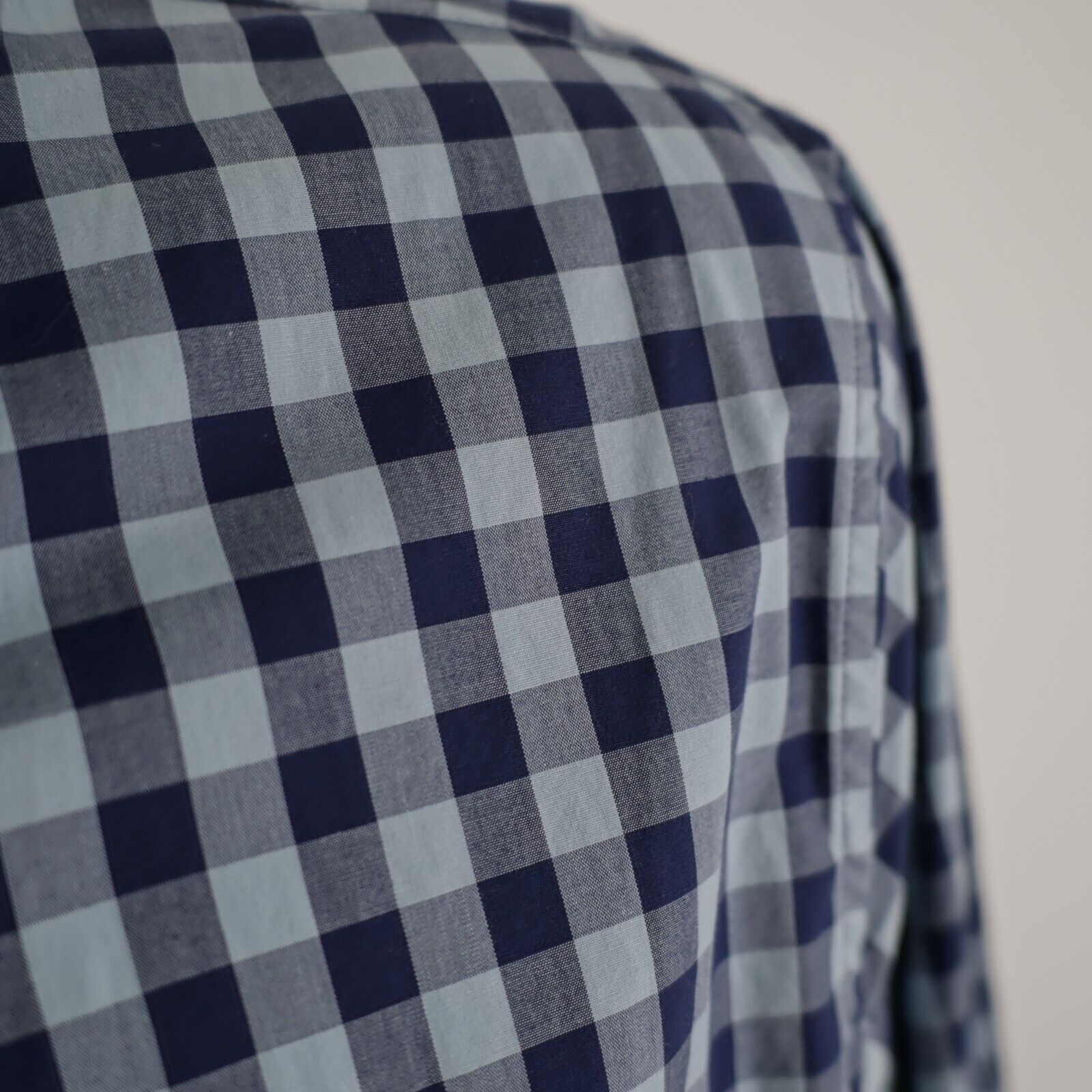 Abercrombie & Fitch Abercrombie & Fitch Blue Plaid Pocket Front Collared Cotton Size US L / EU 52-54 / 3 - 4 Thumbnail