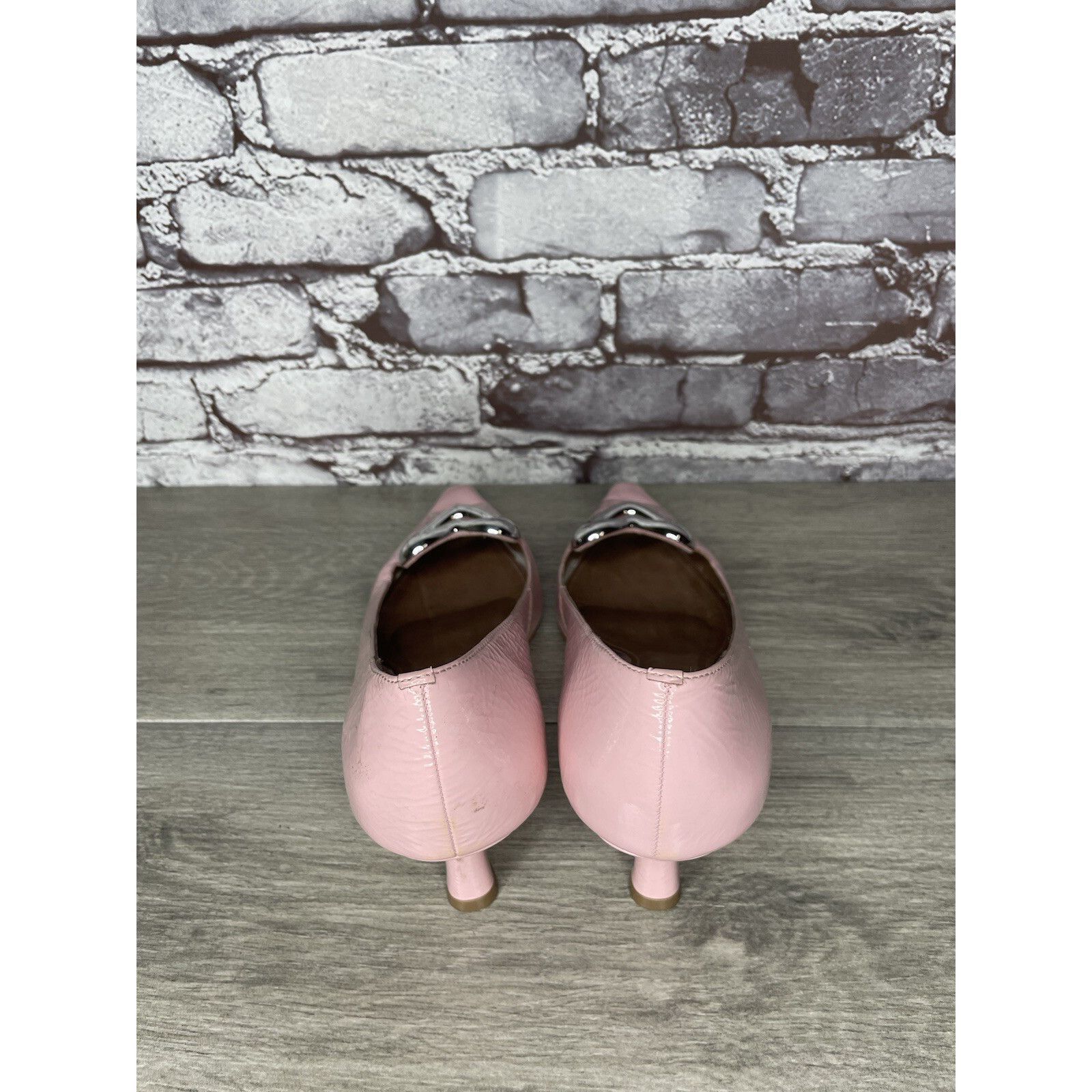 Anthropologie Anthropologie Maeve Heart Pink Patent Pink Valentines Love P Size US 10.5 / IT 40.5 - 5 Thumbnail