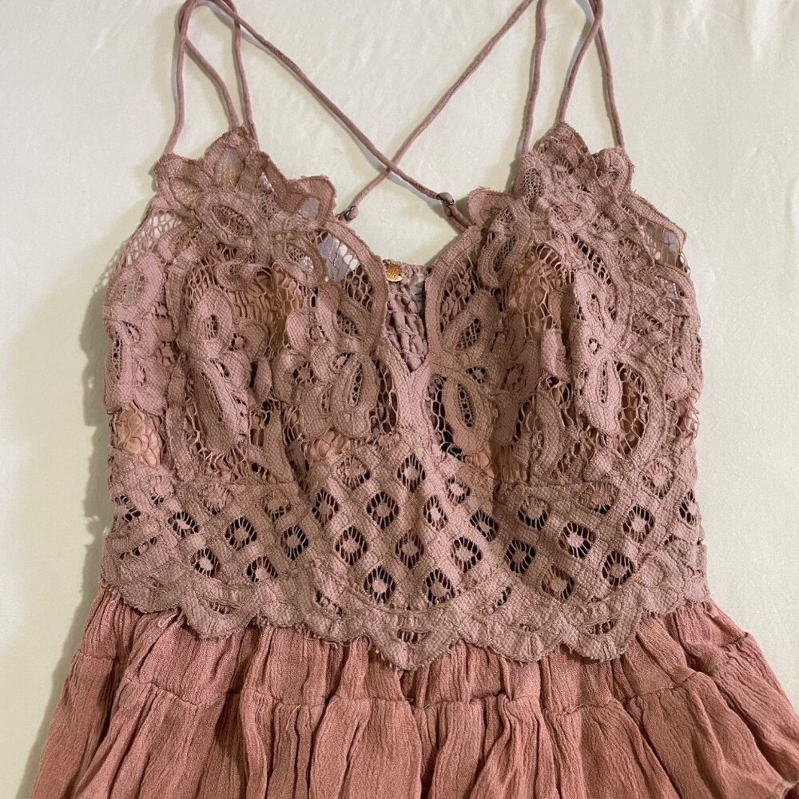 Free People Free People Adella Cami Dusty Mauve | Size Large | NWT Size L / US 10 / IT 46 - 3 Thumbnail