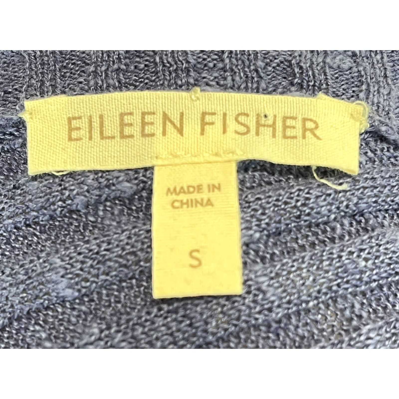 Eileen Fisher VINTAGE Eileen Fisher Cardigan Sweater Womens Size S Blue Purple Linen Blend Ribbed Open Front Size S / US 4 / IT 40 - 6 Thumbnail