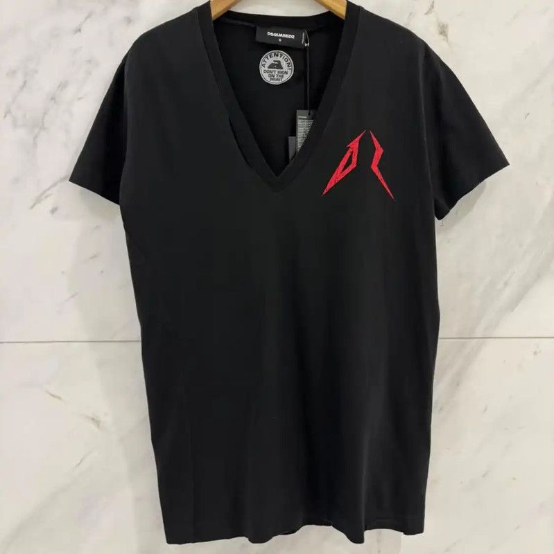Dsquared2 DSQUARED2 Summer Black Graphic Cotton T-Shirt 0089 Size S / US 4 / IT 40 - 1 Thumbnail