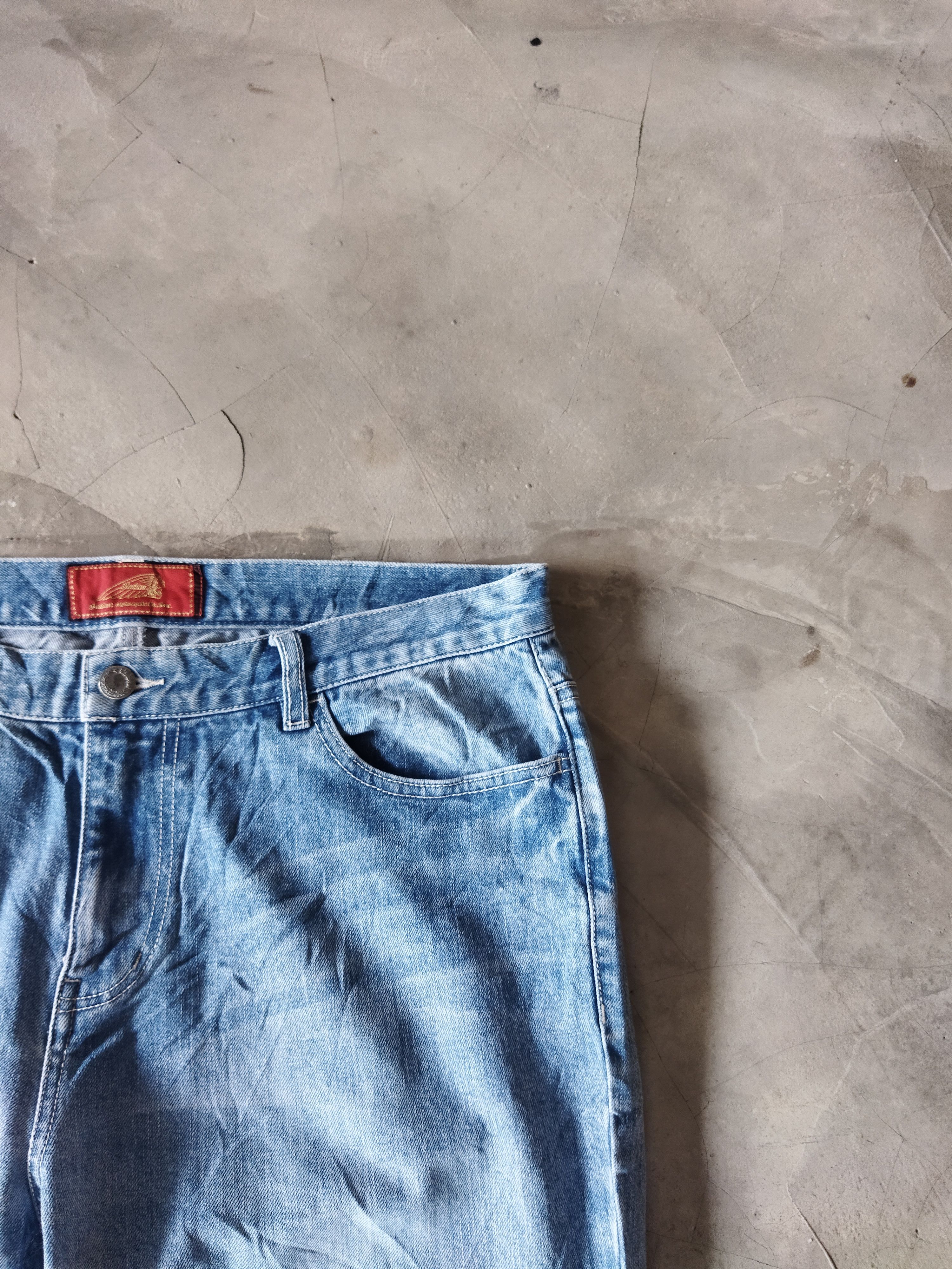 Vintage VINTAGE INDIAN LIGHT BLUE JEANS PANTS Size US 35 - 5 Thumbnail