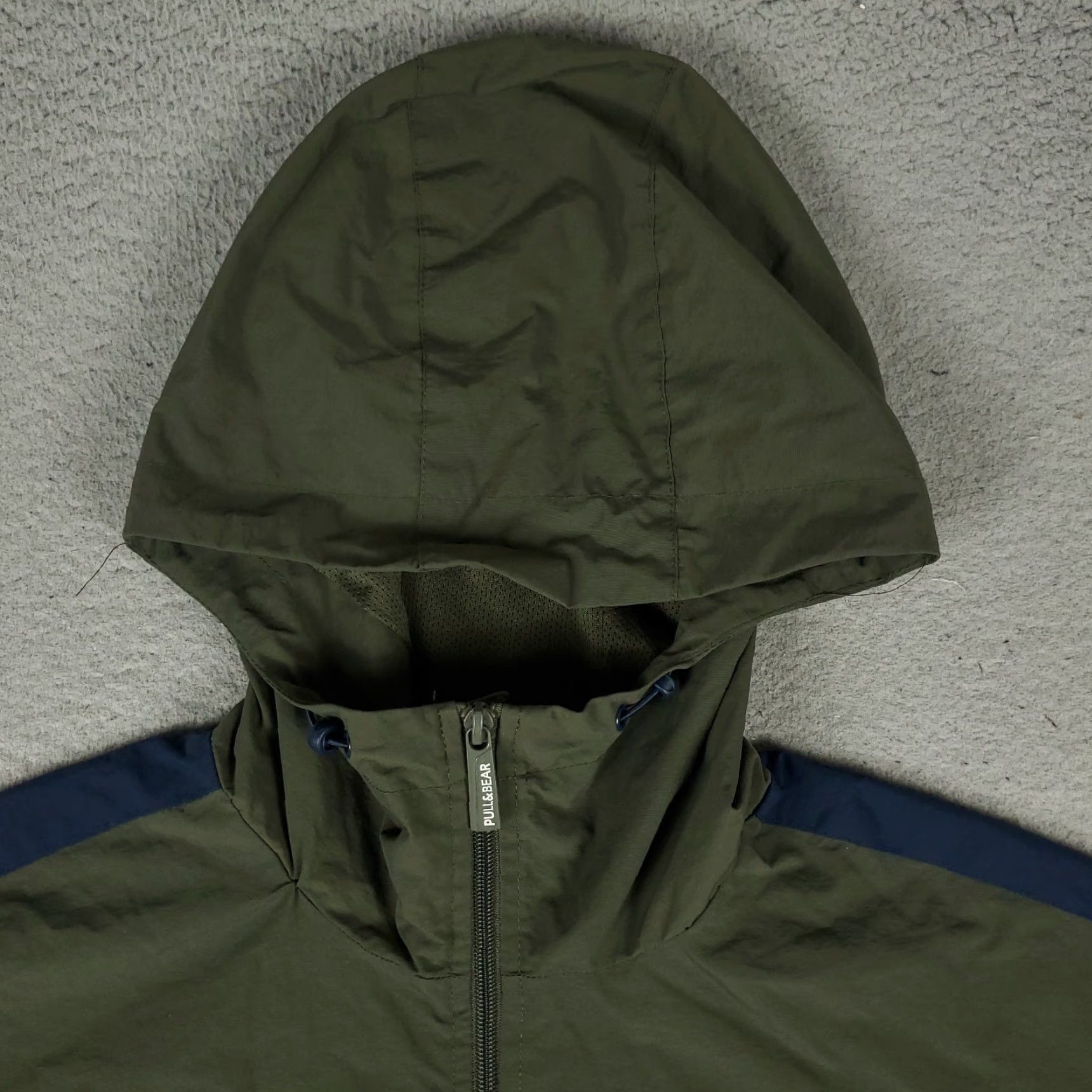 Vintage Pull & Bear Jacket Mens Medium Green Blue Hoodie Full Zip Windbreaker Size US M / EU 48-50 / 2 - 2 Thumbnail