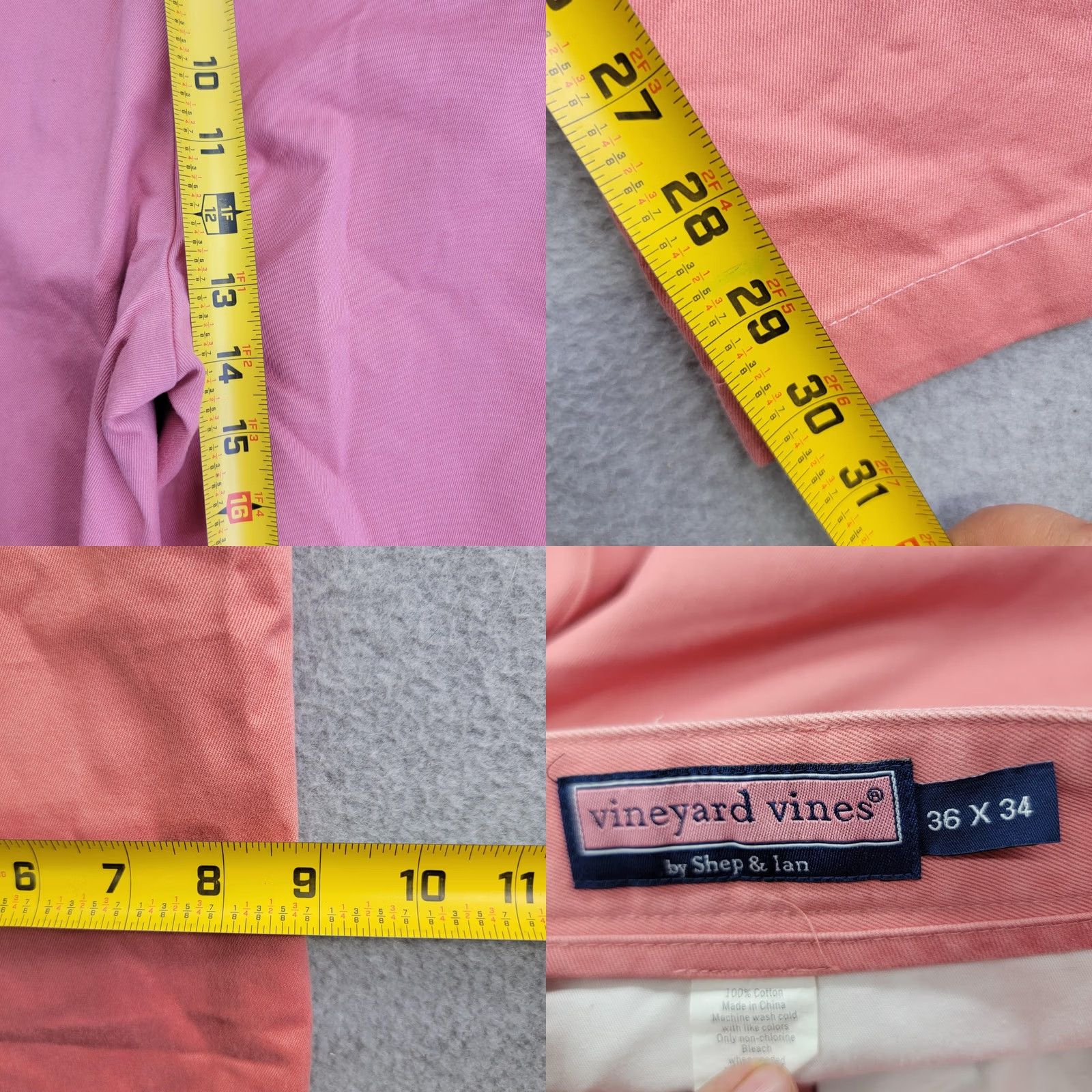 Vineyard Vines Vineyard Vines Club Pant Chino Pants Mens 36x34 Salmon Pink Flat Front Casual Business Straight Leg Cotton 36 Waist 31 Inseam Mens Size US 36 / EU 52 - 8 Thumbnail