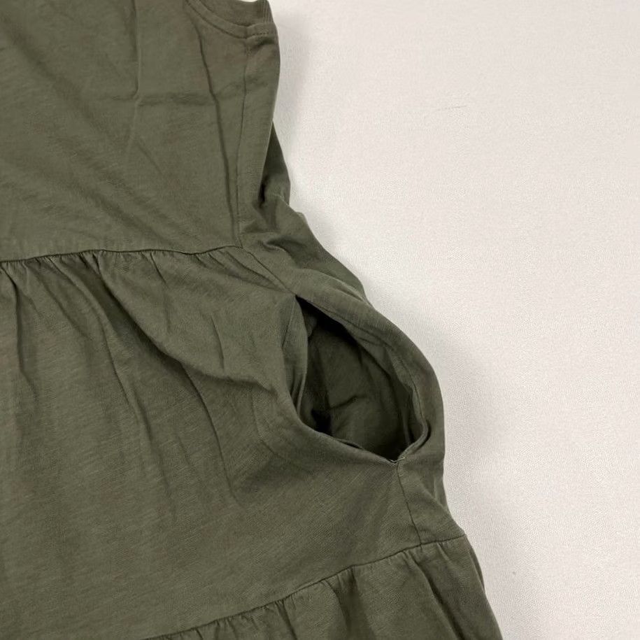ME+EM ME + EM Mini Dress Olive Green Tiered Slub Knit Pockets SS23JD466 US 8 / UK 12 Casual Workwear Sleeveless Short Dress Womens Maggie/ME + EM Size M / US 6-8 / IT 42-44 - 7 Thumbnail
