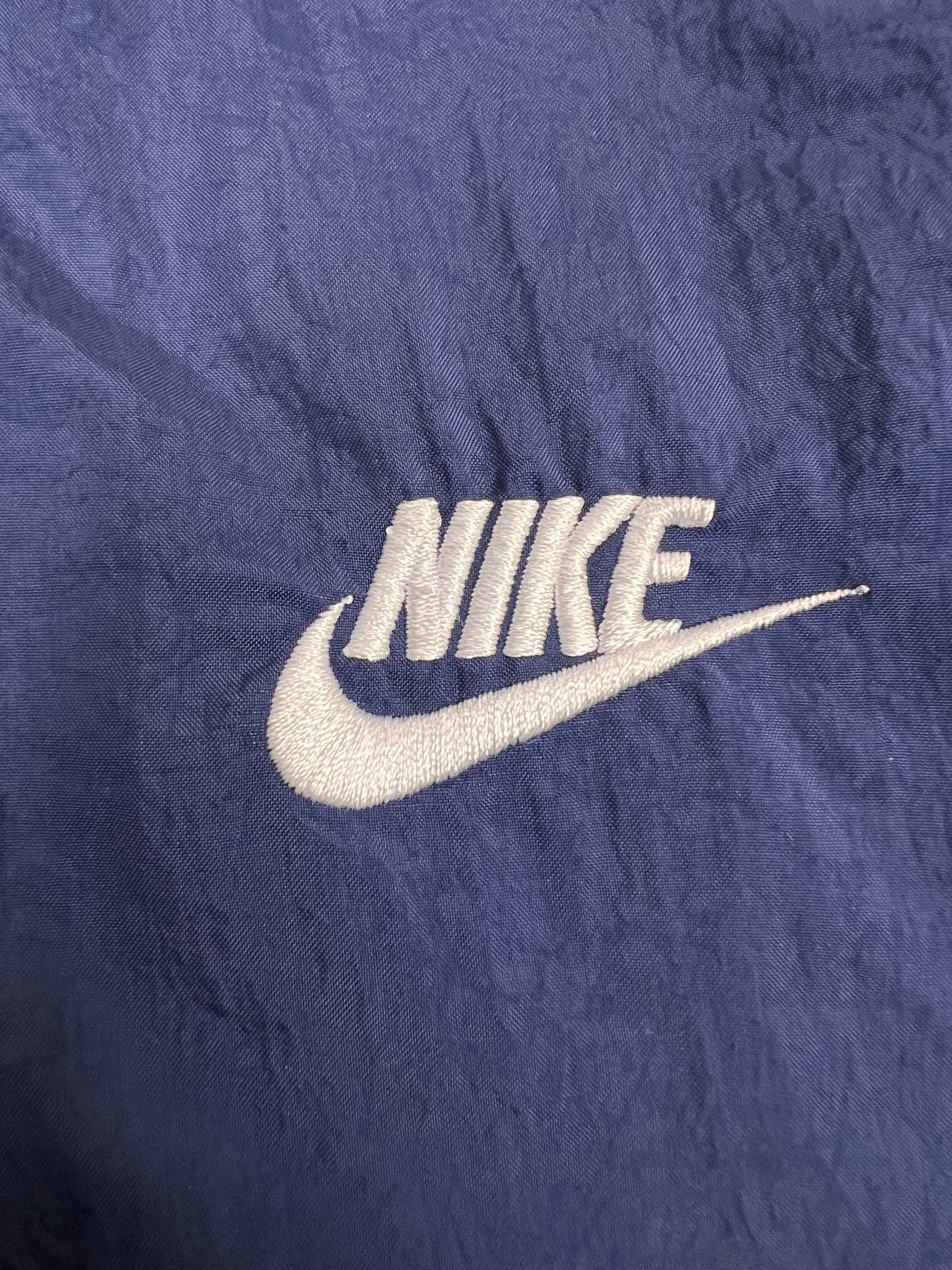 Nike Nike Nylon Bomber Jacket Windbreaker Navy Blue Lightweight L Size US L / EU 52-54 / 3 - 5 Thumbnail