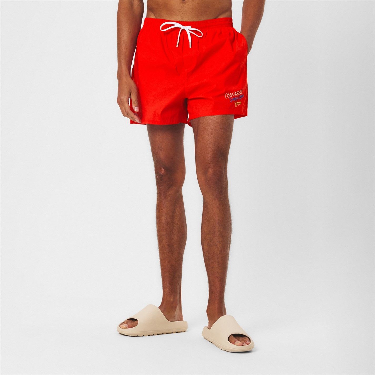 Dsquared2 o1g2r1mq0426 Logo Quick Dry Swim Shorts in Coral Size US 34 / EU 50 - 3 Thumbnail