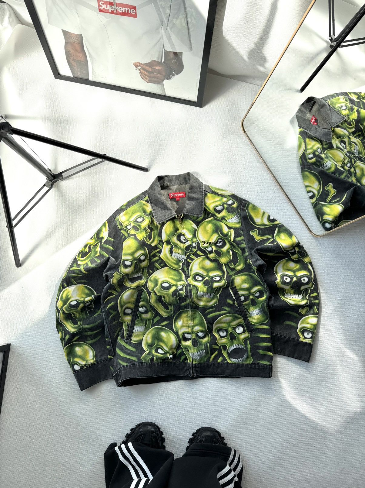 Supreme Archive Supreme Skull Pile Washed Work Jacket Affliction Size US M / EU 48-50 / 2 - 2 Thumbnail