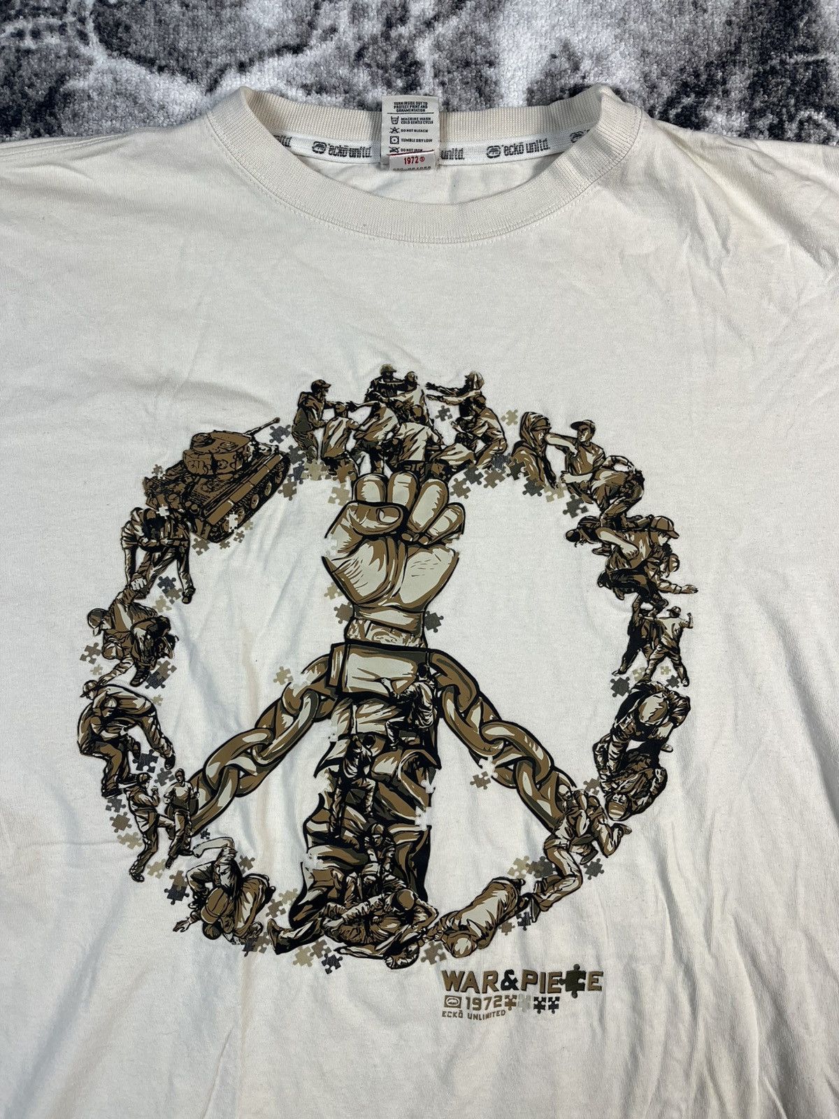Ecko Unltd. Ecko Unltd War and Piece Jigsaw Graphic Puzzle Blk Y2K Size US L / EU 52-54 / 3 - 4 Thumbnail