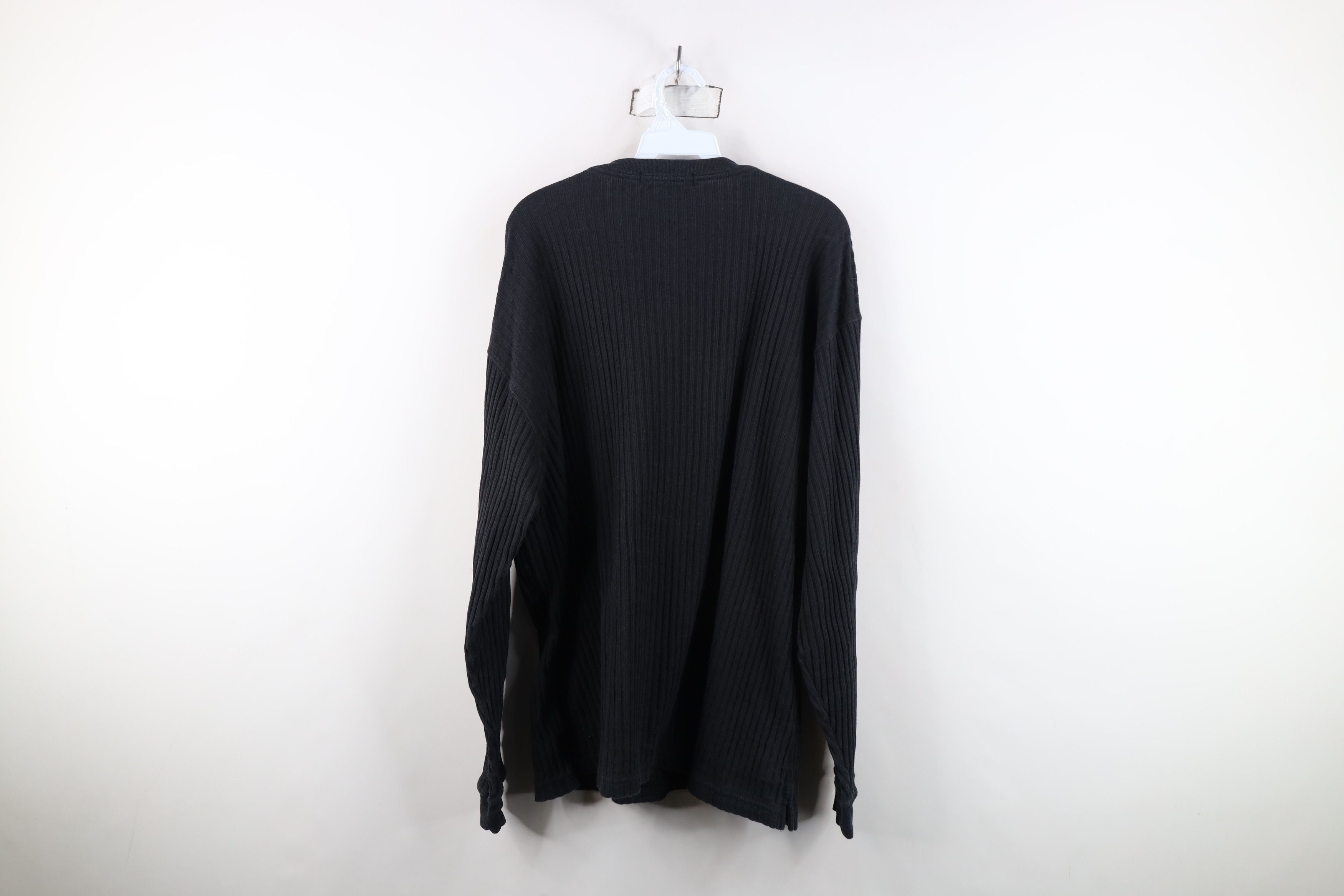 Vintage Vintage 90s Streetwear Ribbed Long Sleeve Henley T-Shirt Size US XL / EU 56 / 4 - 11 Thumbnail