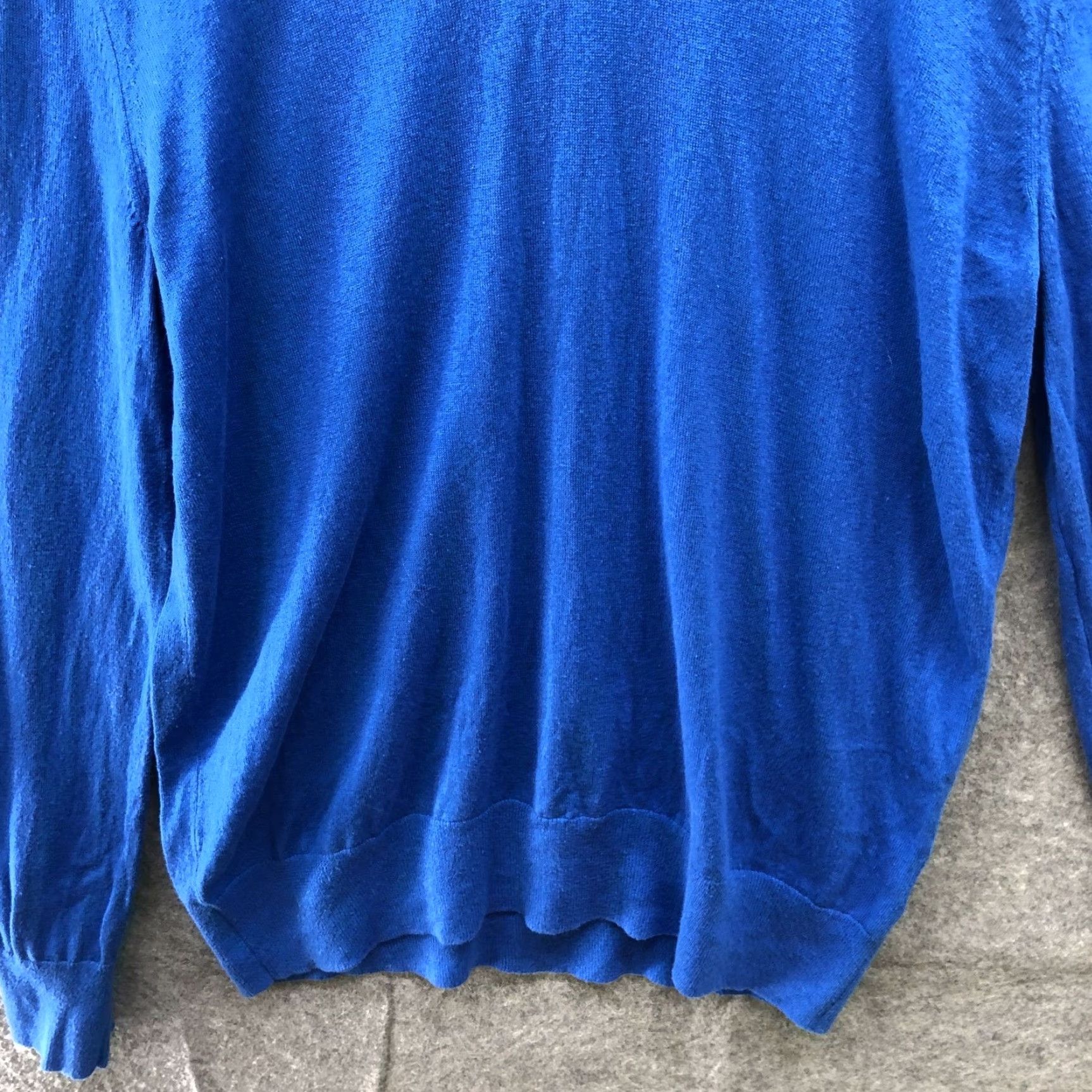 Banana Republic Banana Republic Luxury Blend Sweater Mens L V-neck Blue Silk Cashmere Pullover Size US L / EU 52-54 / 3 - 4 Thumbnail
