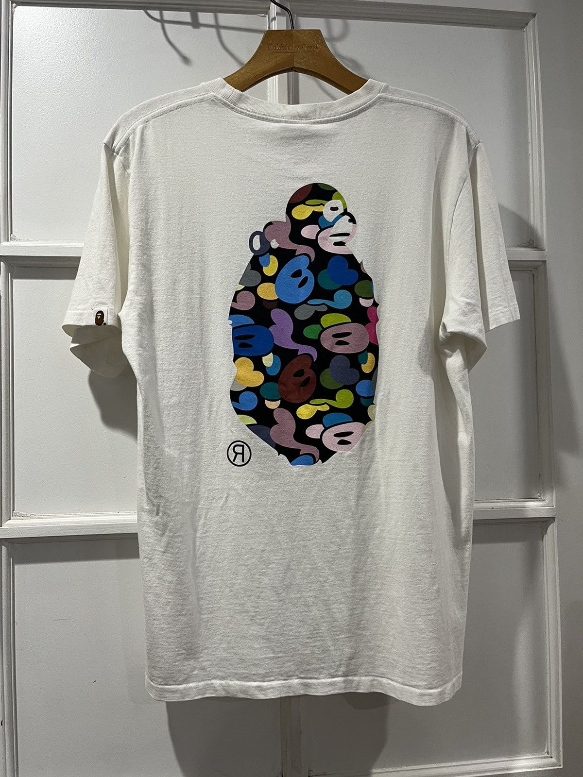 Bape Bape Multicolor Big Ape Sleeping Milo Logo White Tshirt Size US M / EU 48-50 / 2 - 3 Thumbnail
