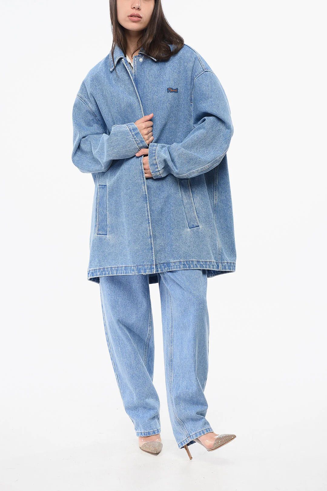 Marni og1mm0326 Oversized Denim Jacket in Blue Size XS / US 0-2 / IT 36-38 - 4 Thumbnail
