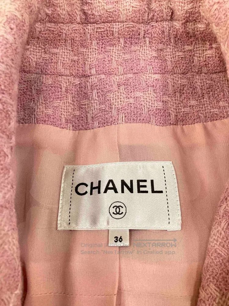 Chanel Chanel Pink and white woven glazed buckle medium and long Size XS / US 0-2 / IT 36-38 - 6 Thumbnail