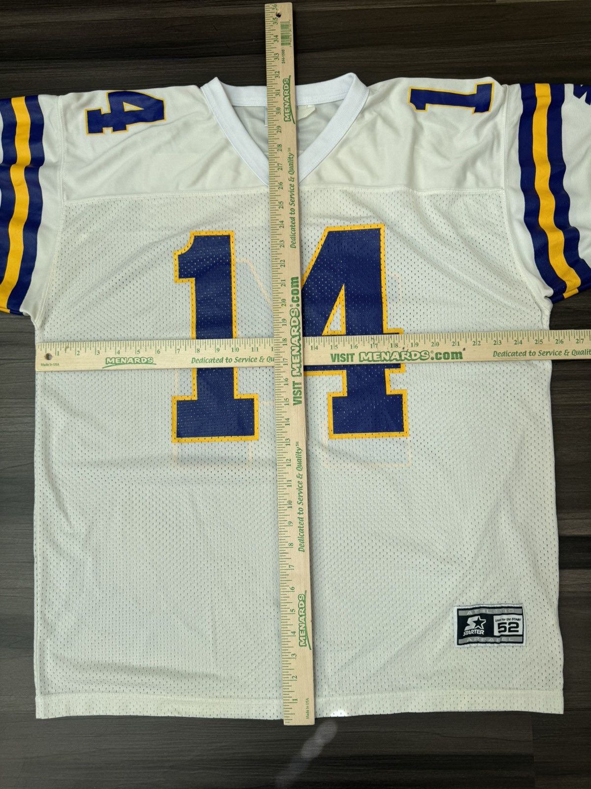 Starter Vintage 90s Minnesota Vikings Brad Johnson #14 NFL Jersey Size US XL / EU 56 / 4 - 6 Thumbnail