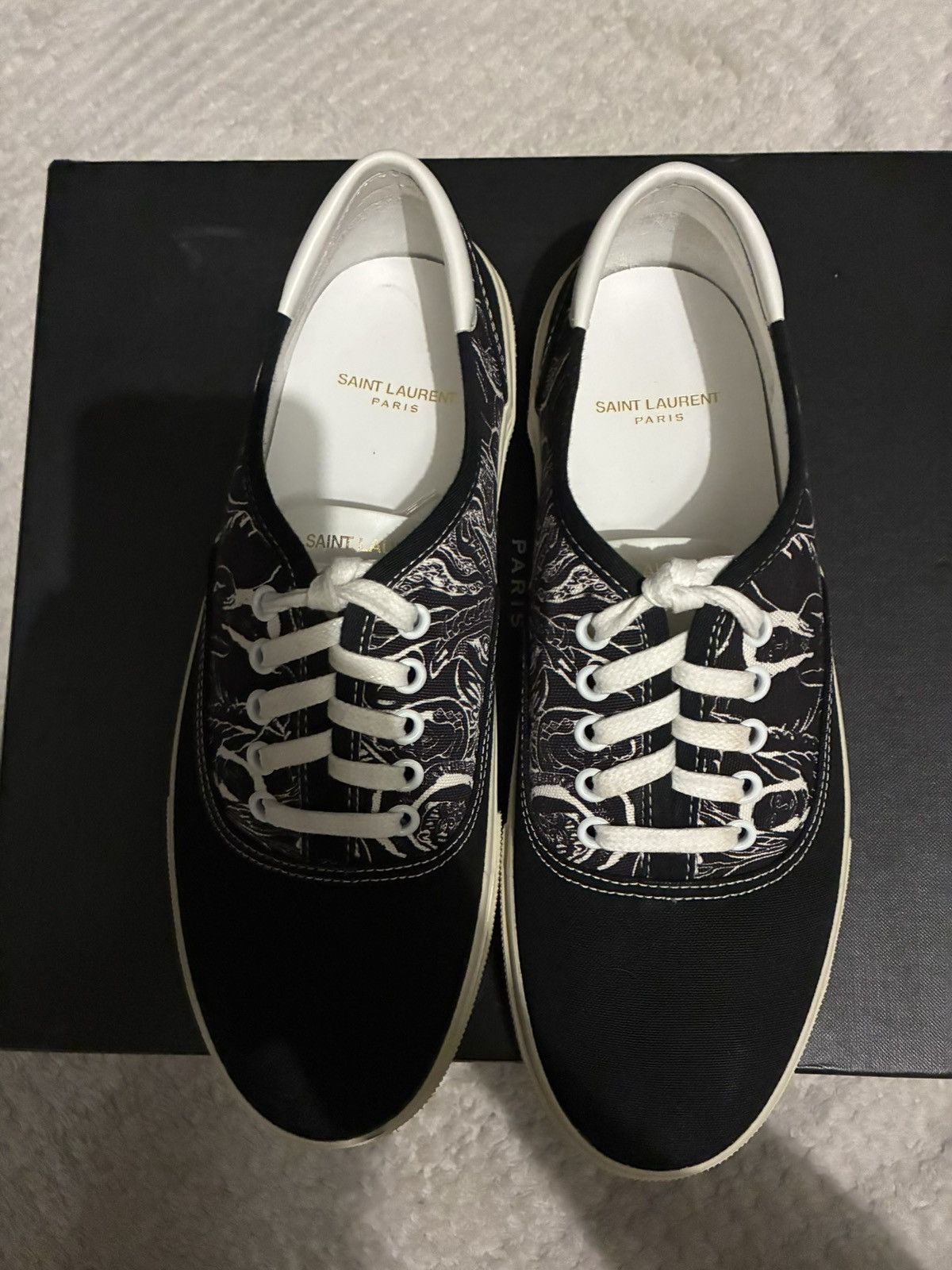 Saint Laurent Paris Saint Laurent paris black vans Size US 9 / EU 42 - 4 Thumbnail