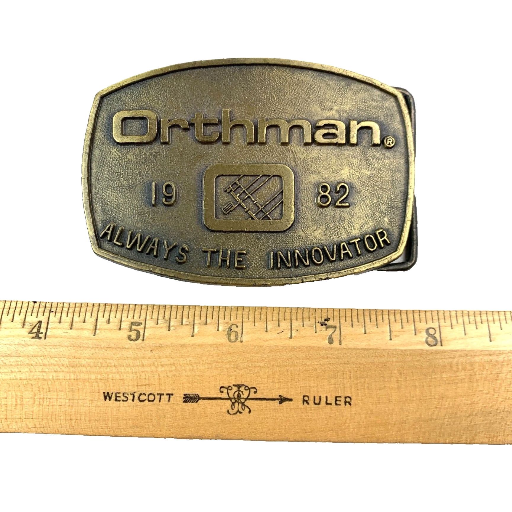 Vintage VINTAGE Orthman Tillage Farm Tools 1982 Metal Belt Buckle #1154 Size ONE SIZE - 4 Thumbnail