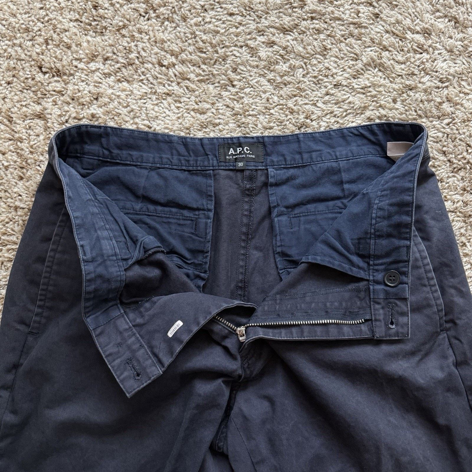 A.P.C. APC Cotton Chino Dress Pants Size 30 A.P.C. Dark Navy Blue Size US 30 / EU 46 - 4 Thumbnail
