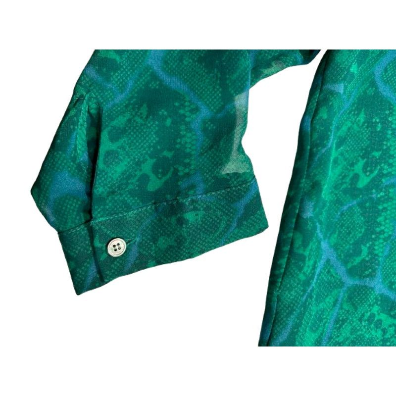 Other NWT Patterson J Kincaid PJK Dress Teal Snakeskin Sheer XS Size XS / US 0-2 / IT 36-38 - 7 Thumbnail