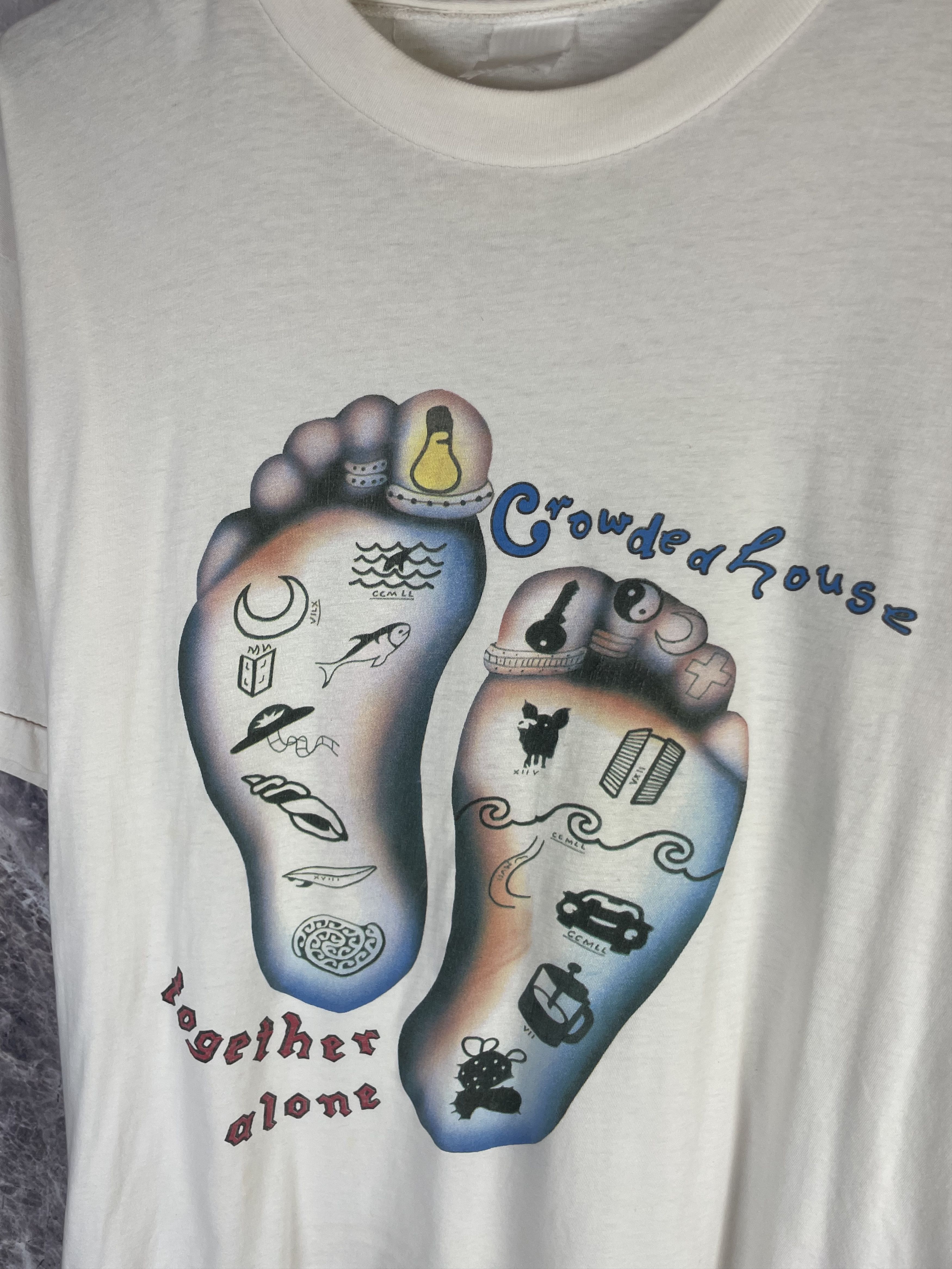 Band Tees 1993 Crowded house together alone tour T-Shirt Size US XL / EU 56 / 4 - 3 Thumbnail