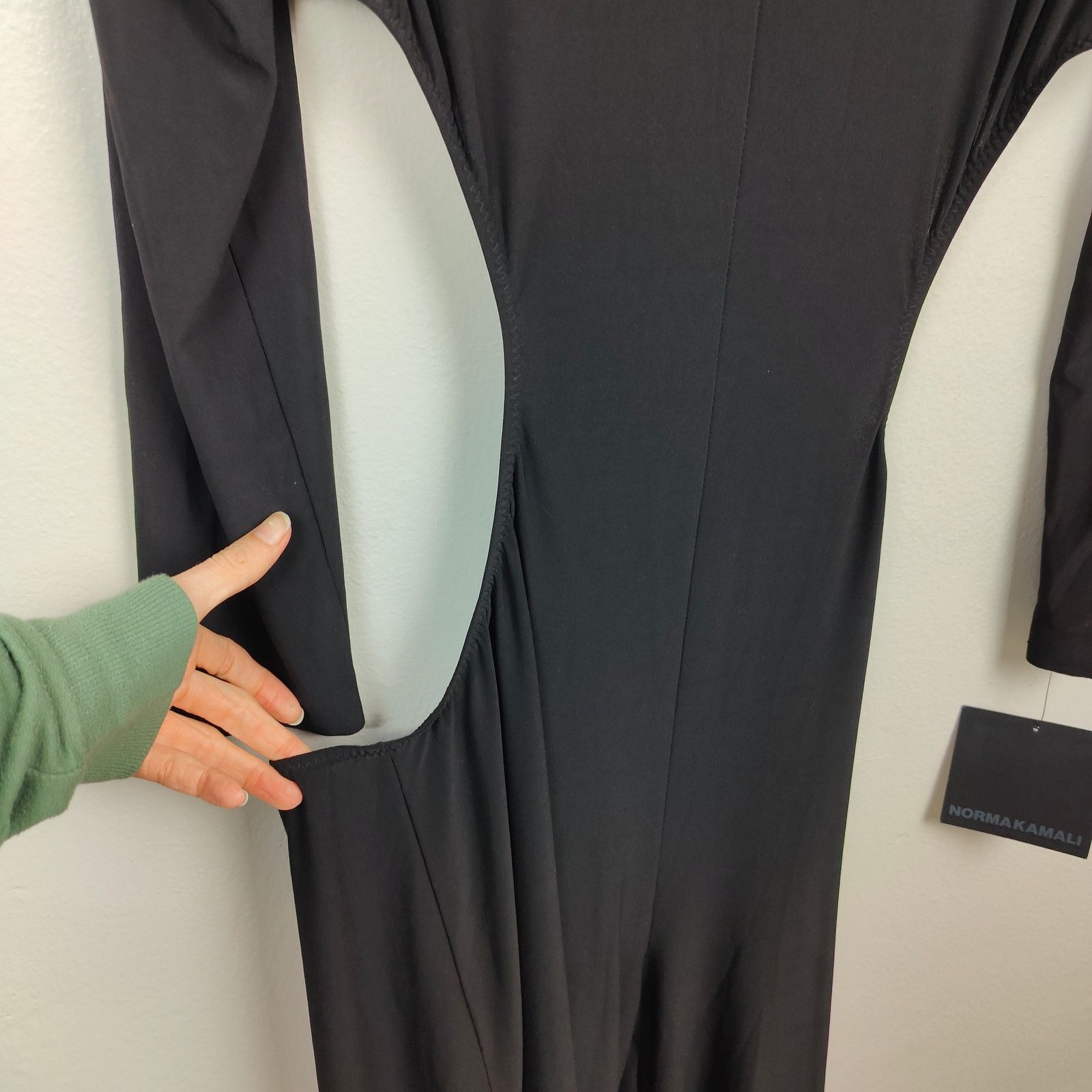 Norma Kamali Norma Kamali Long Sleeve Side Cut Out Jumpsuit Womens Large Size 30" / US 8 / IT 44 - 5 Thumbnail