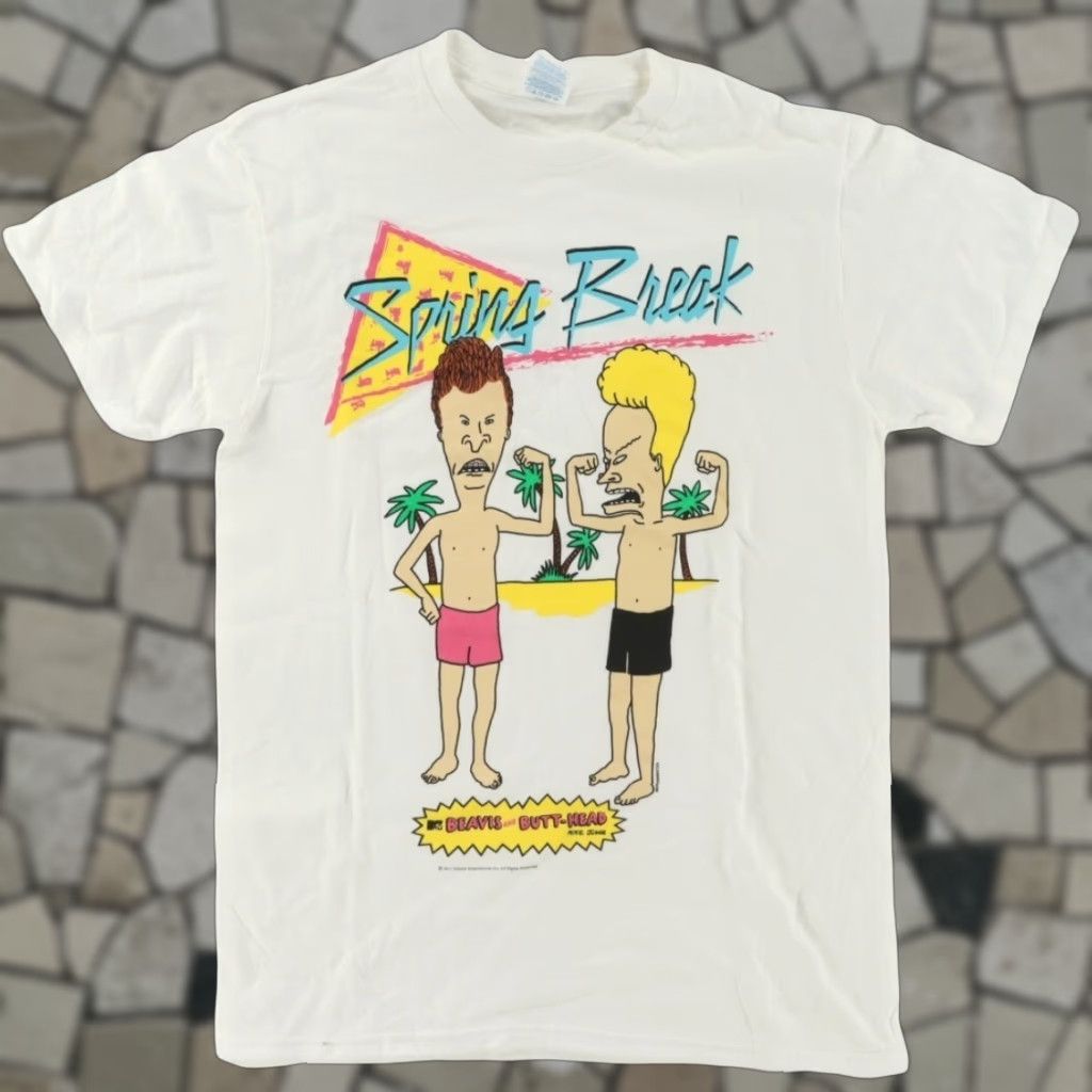 Delta Delta Shirt Beavis and Butt-Head Spring Break White Men's S Size US S / EU 44-46 / 1 - 1 Thumbnail