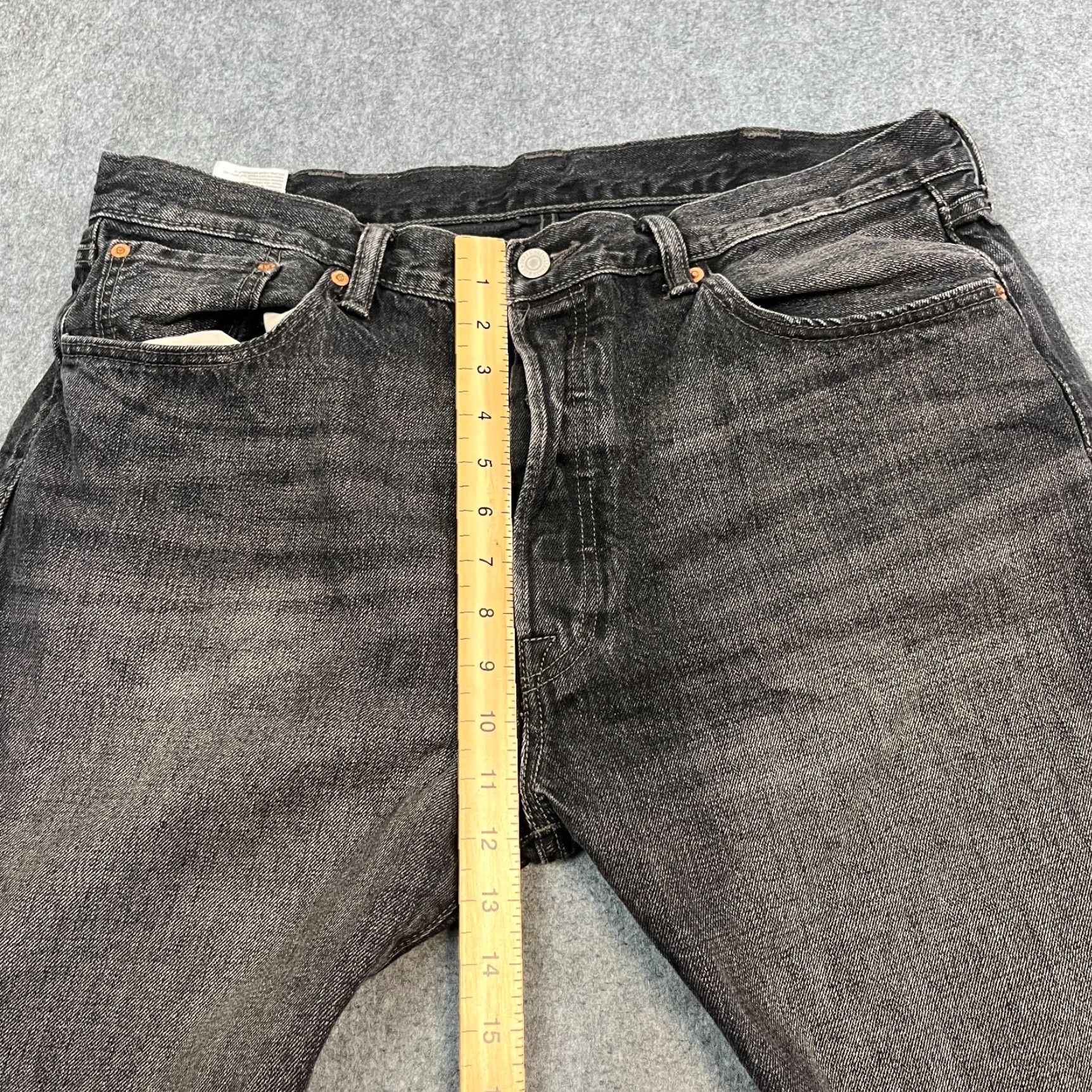 Levi's Levi's 501 Jeans Mens Regular Straight 38 32 Dark Grey Cotton Button Fly Denim 5-Pocket Design Size US 38 / EU 54 - 5 Thumbnail