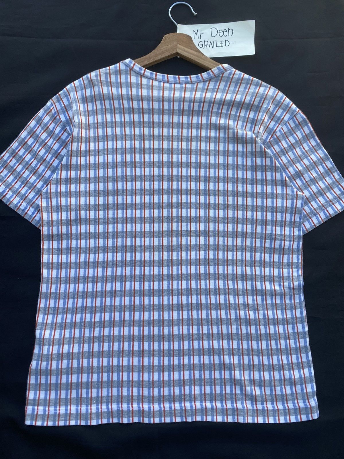 Rare Vtg AD2001 Comme Des Garcons CDG Checkered Tshirt