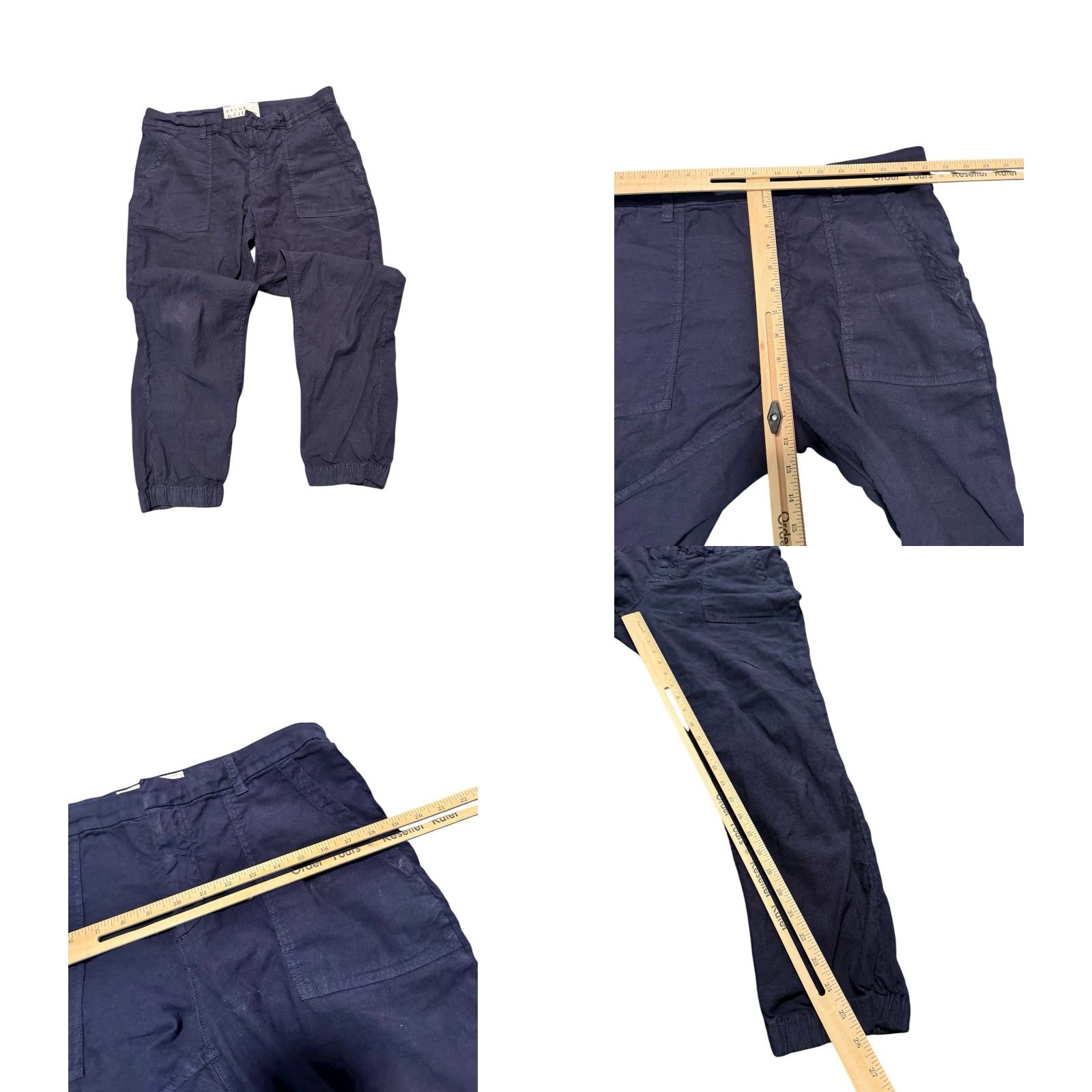 Frank & Eileen Frank & Eileen Size 10 Jameson Navy Linen Blend Jogger Pants Preppy Staple Size 34" / US 12 / IT 48 - 9 Thumbnail