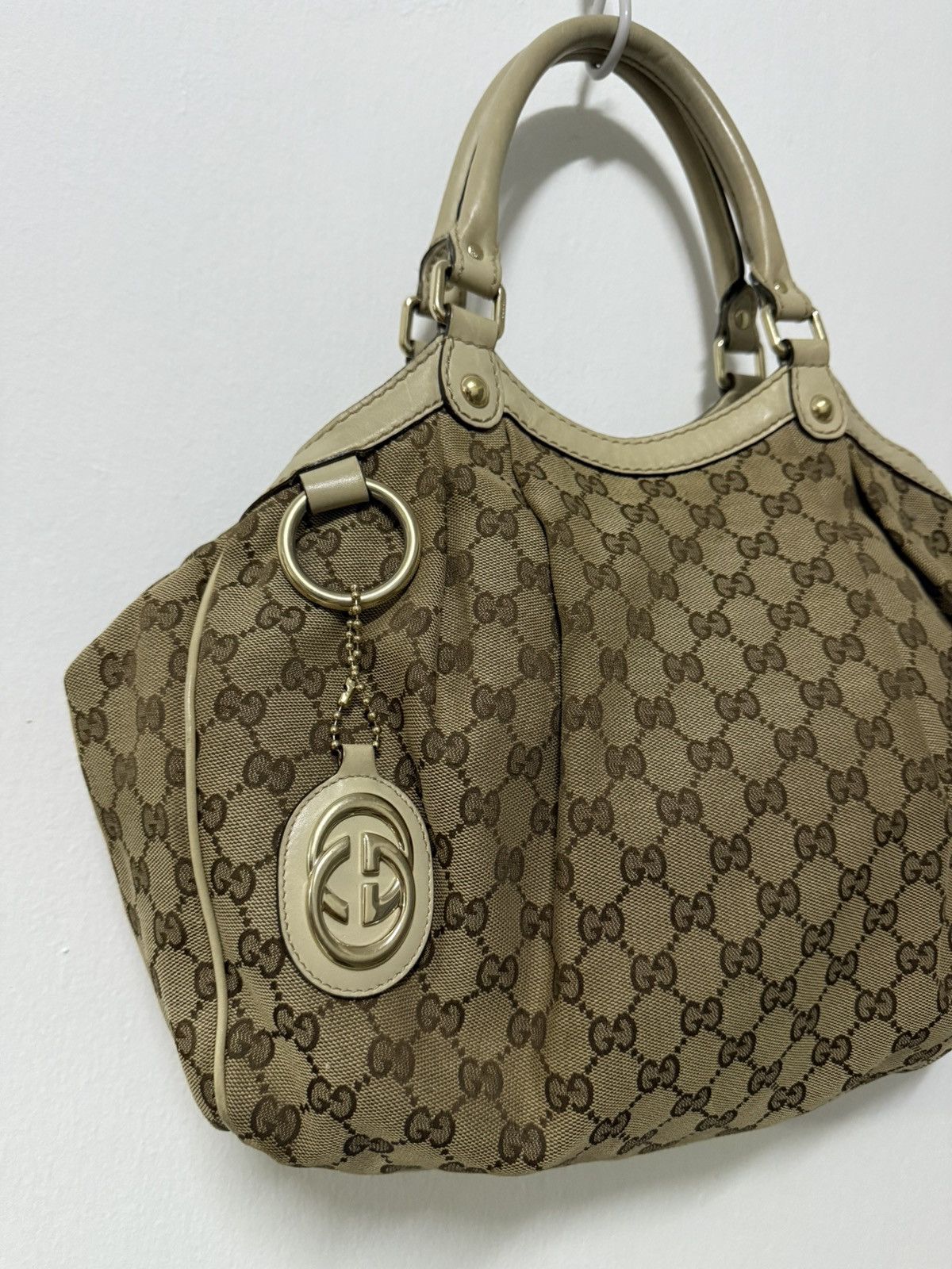 Gucci Gucci Sukey tote bag in beige GG canvas Size ONE SIZE - 4 Thumbnail