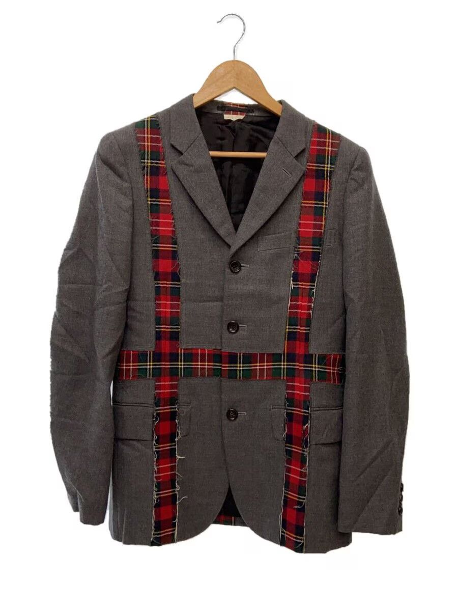 Comme des Garcons × Comme des Garcons Homme Plus AW08 "LIES LIES LIES" Plaid Patchwork Tailored Jacket Size US S / EU 44-46 / 1 - 1 Thumbnail