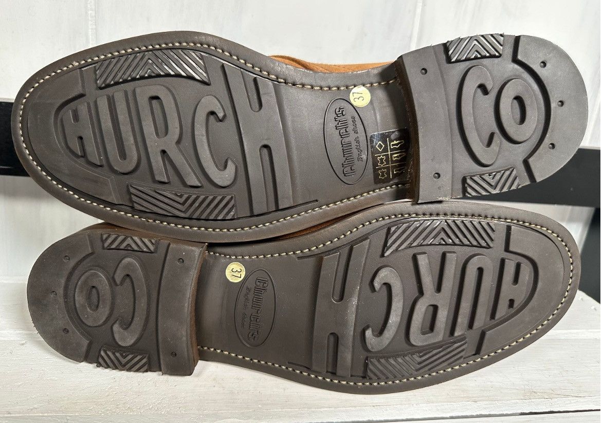 Church's Church's Tan Suede Lace-Up Derby Shoes, Size 37/7 Size US 7 / IT 37 - 2 Thumbnail