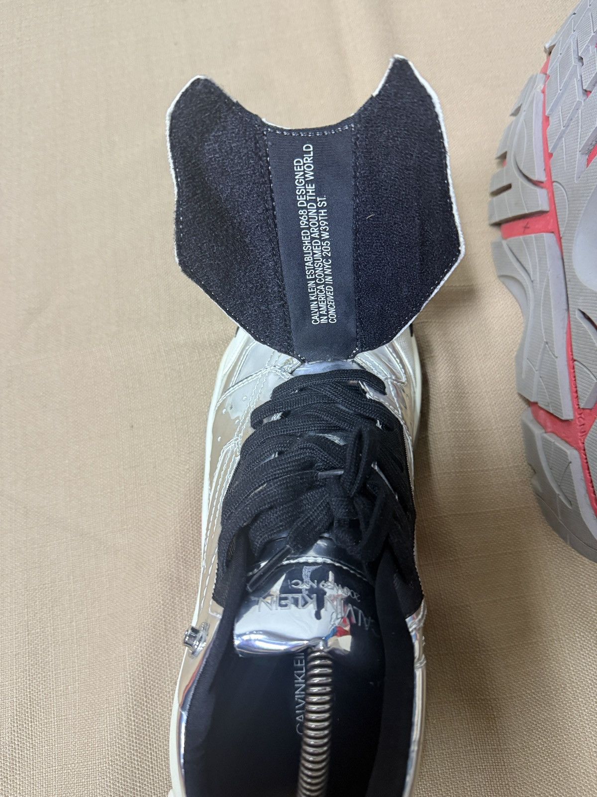 Calvin Klein 205W39NYC Calvin Klein 205W39NYC Cander Metallic Leather Sneakers Size US 10 / EU 43 - 10 Thumbnail