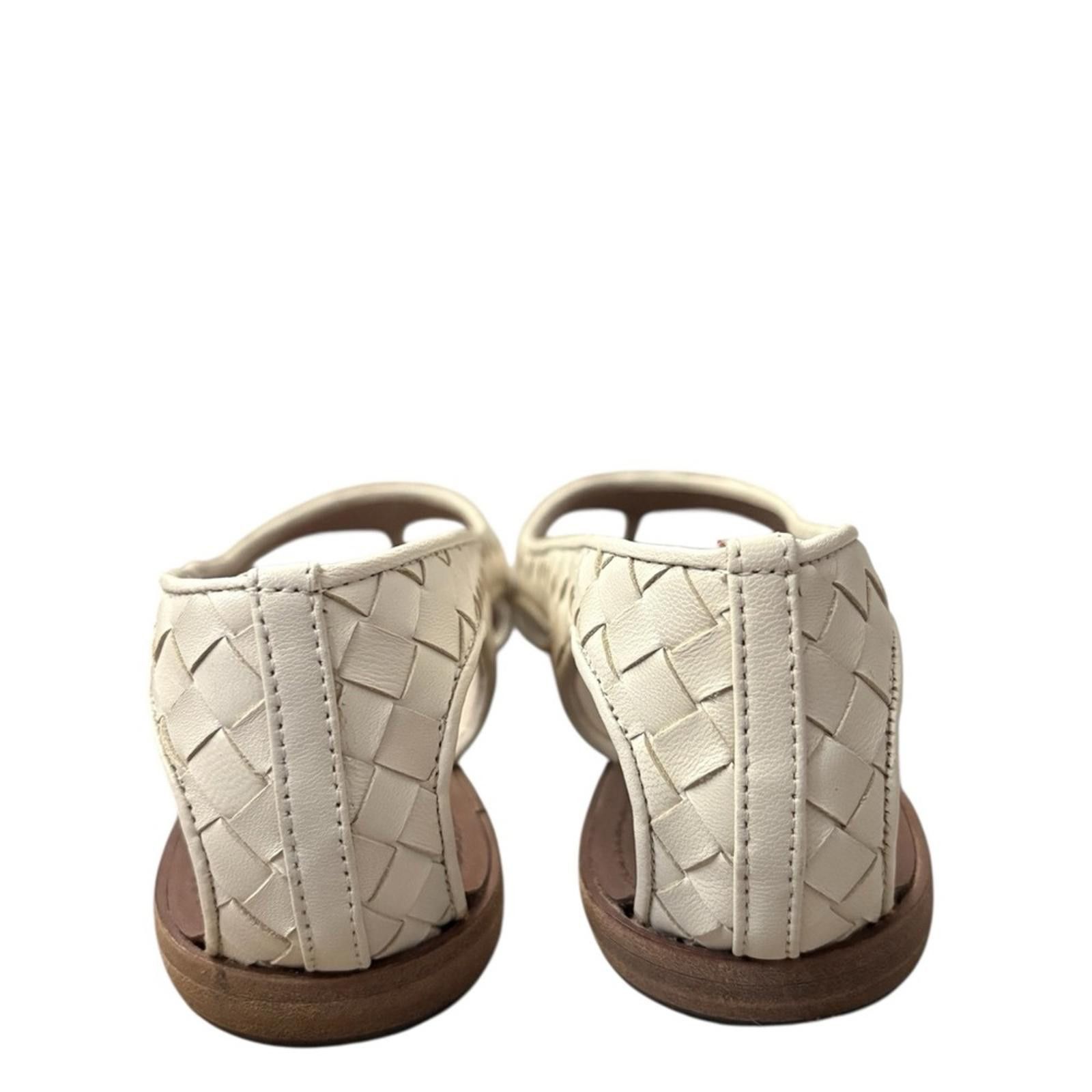 Bottega Veneta Bottega Veneta Napa Leather White Woven Sandals Size US 9.5 / IT 39.5 - 12 Thumbnail