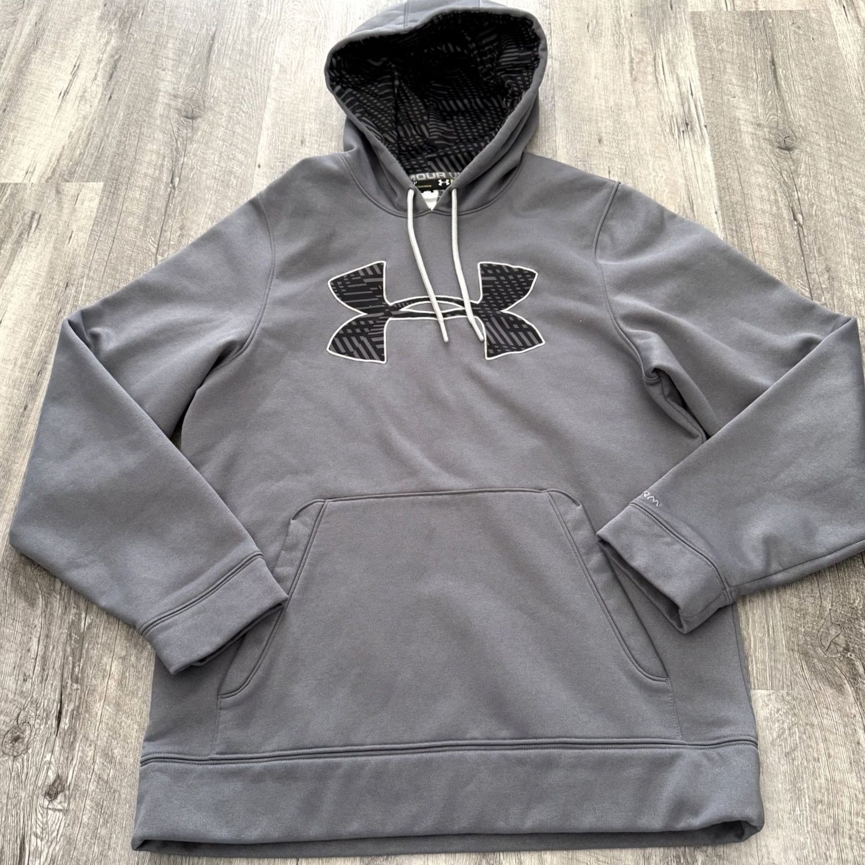 Under Armour Under Armour STORM Hoodie Mens Small Gray Logo Print Pullover Fleece Sweatshirt Size US S / EU 44-46 / 1 - 7 Thumbnail