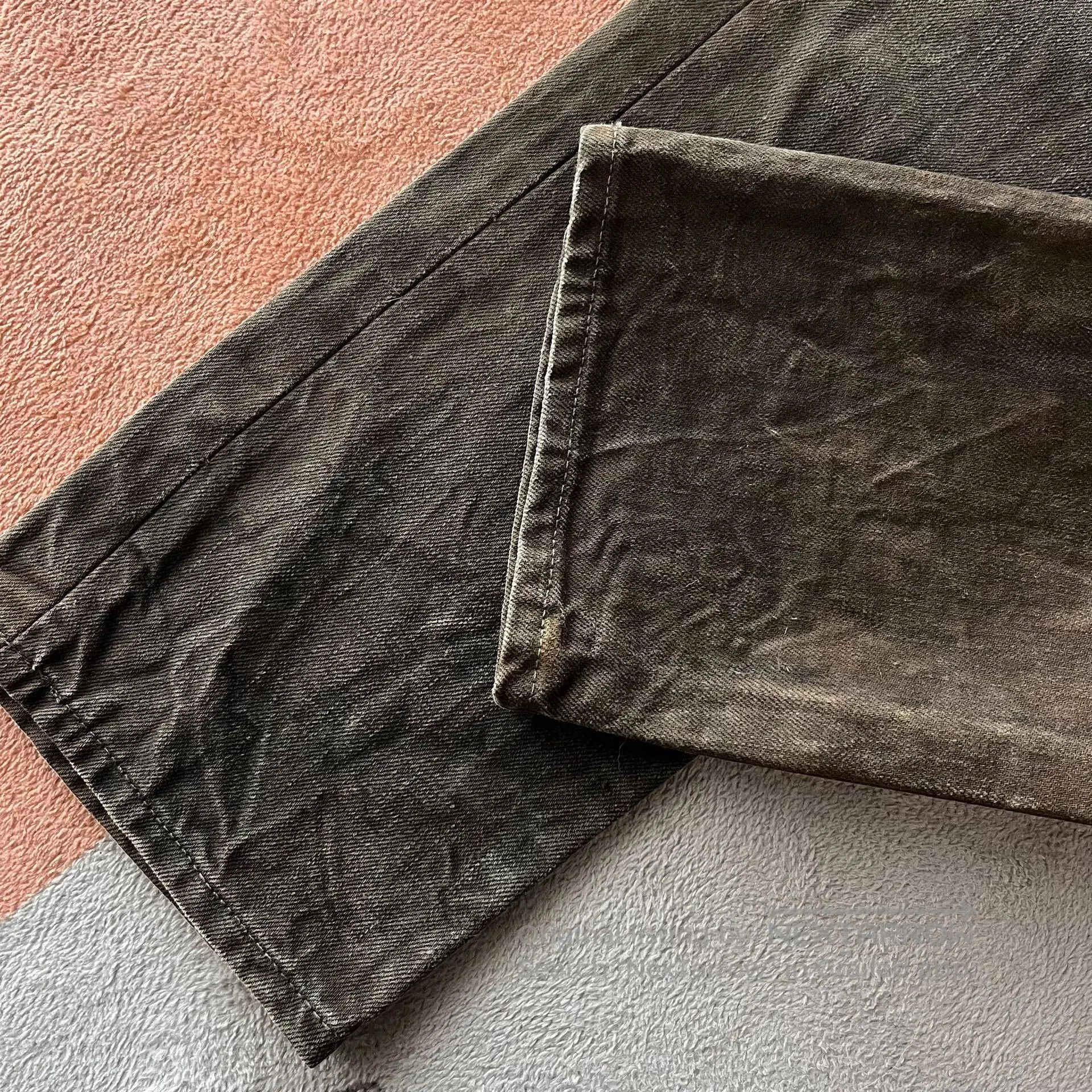 RRL Ralph Lauren RRL Brown Washed Distressed Slim Jeans. Size US 31 - 8 Thumbnail