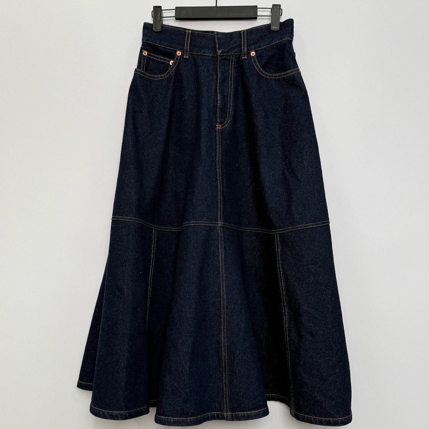 Dior Dior Contrast Stitch Denim Midi Skirt FR 36 Size 26" / US 2 / IT 38 - 1 Thumbnail