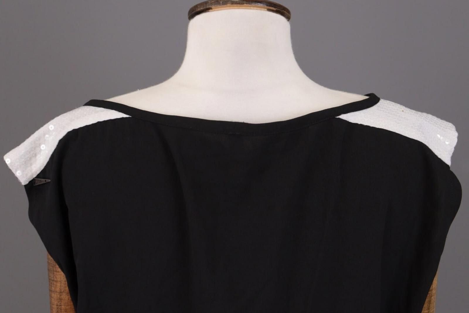 Designer COP COPINE Black Sleeveless Summer Stretch Top Shirt Size M / US 6-8 / IT 42-44 - 10 Thumbnail
