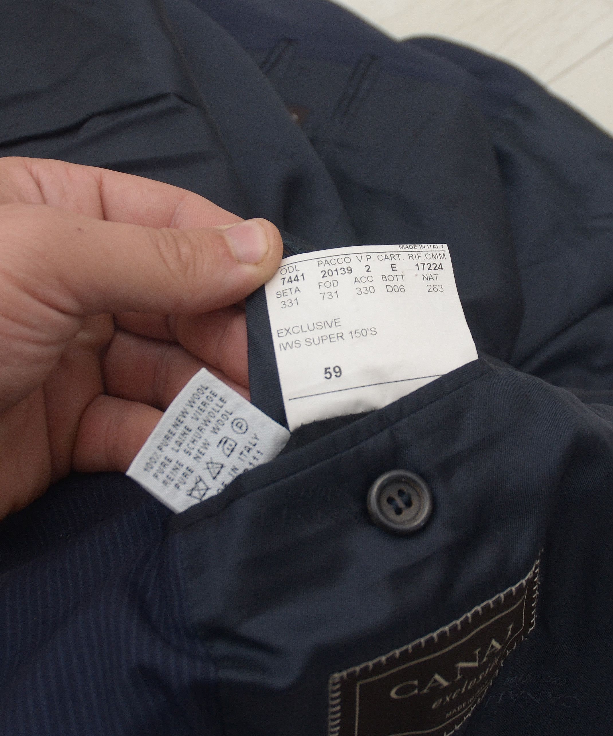 Canali × Designer Canali Wool 2-Buttons Strips Blazer Size 56 Super 150's Size 54R - 11 Thumbnail