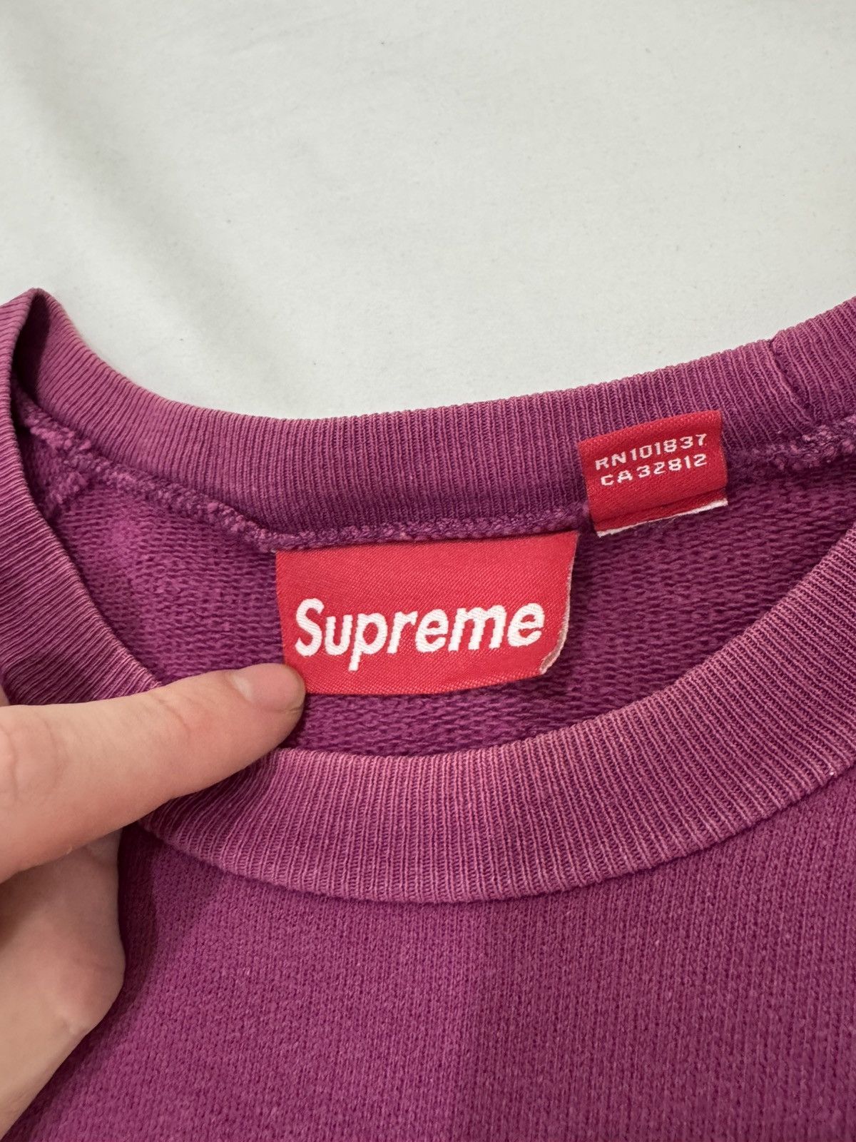 Supreme Supreme Magenta Screenprint Box Logo Crewneck 2007 Size US L / EU 52-54 / 3 - 7 Thumbnail